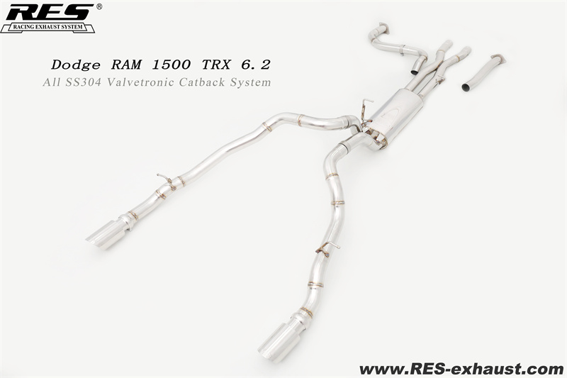 Dodge RAM1500 TRX 6.2 All SS304 Valvetronic Catback System