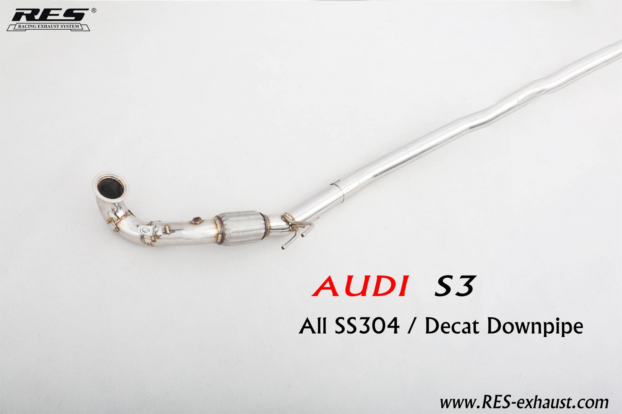 AUDI S3 8VS AII SS304 / Decat Downpipe