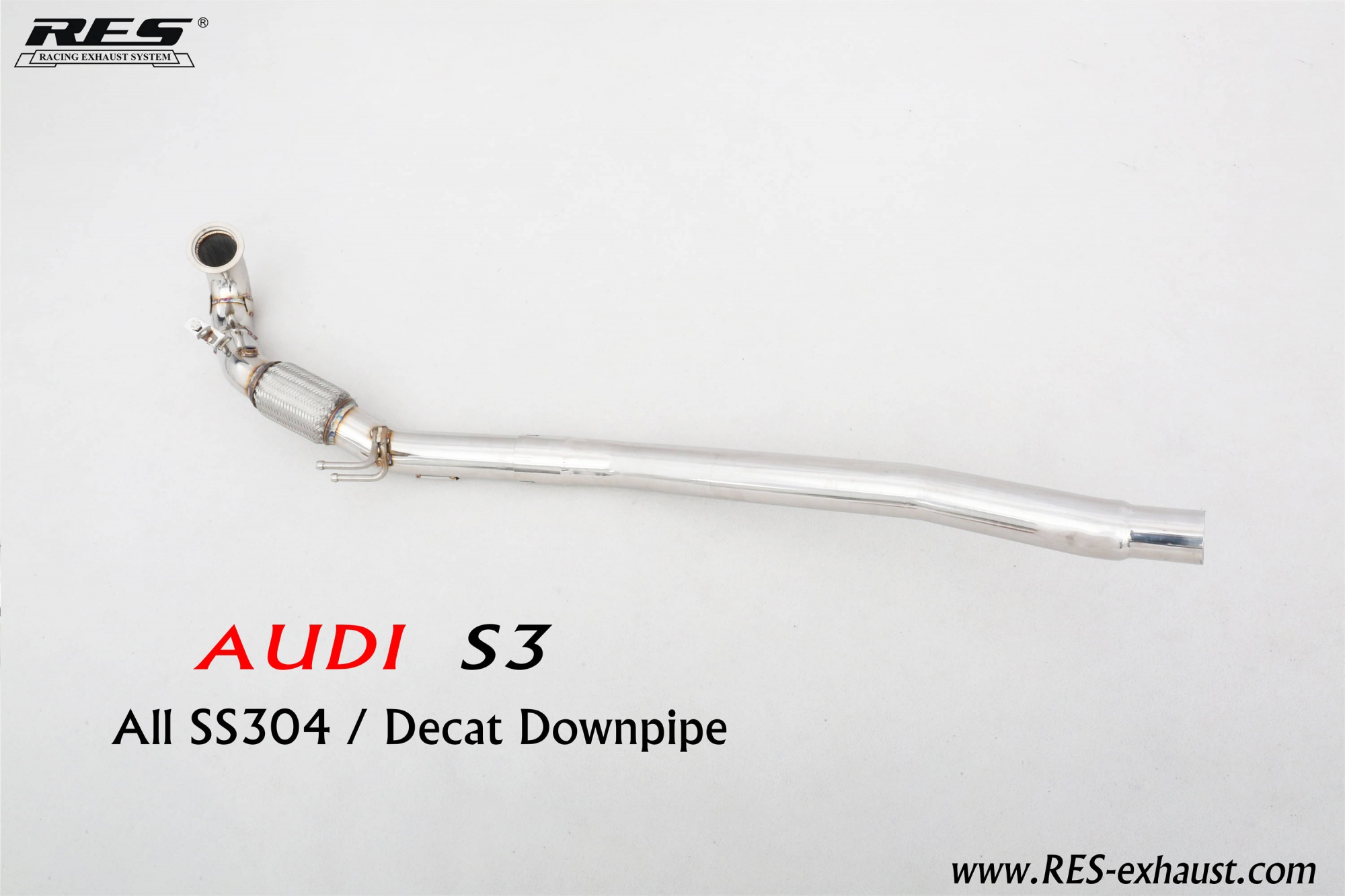 AUDI S3 8VS AII SS304 / Decat Downpipe