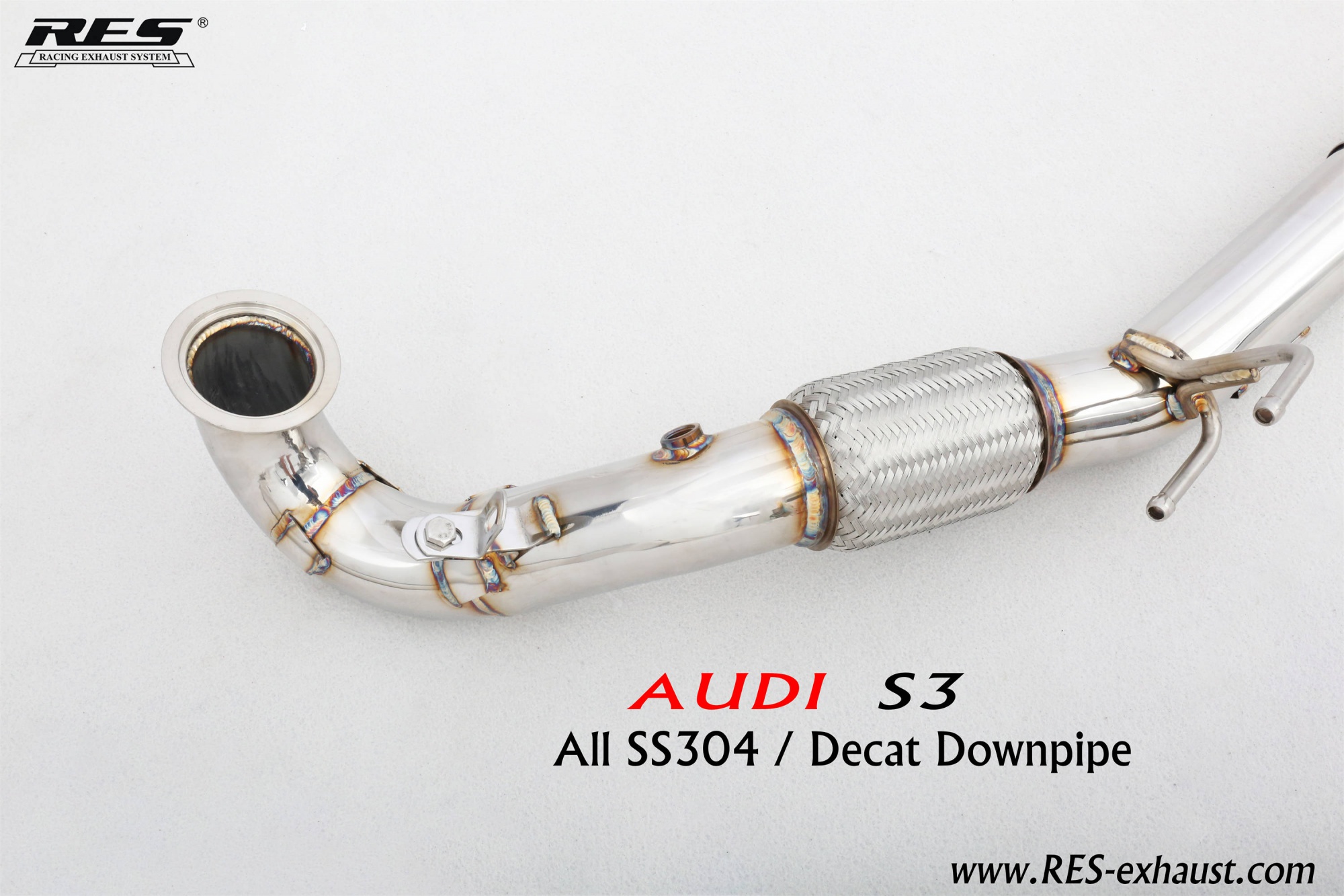 AUDI S3 8VS AII SS304 / Decat Downpipe
