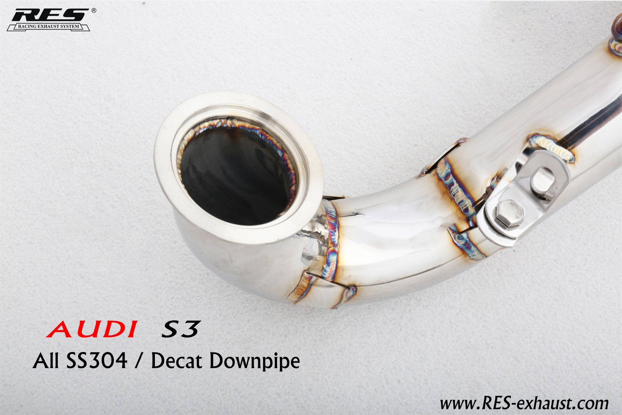 AUDI S3 8VS AII SS304 / Decat Downpipe
