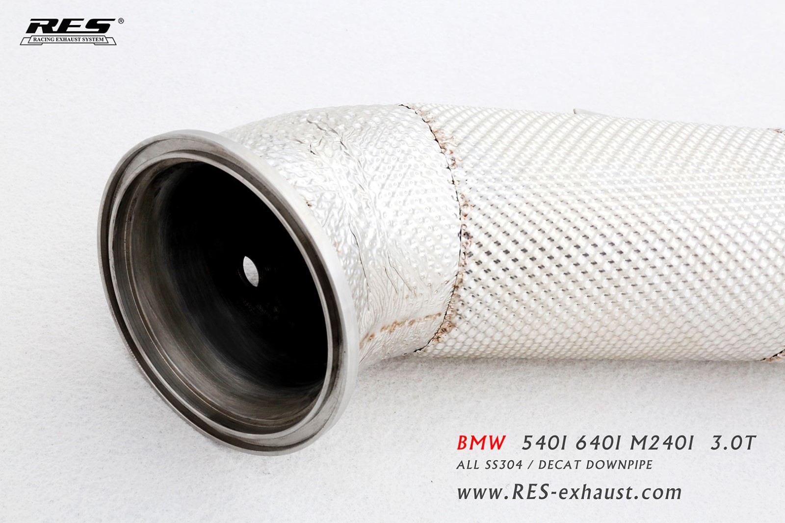 BMW M240i F22 Catless Downpipe With Heat Shield