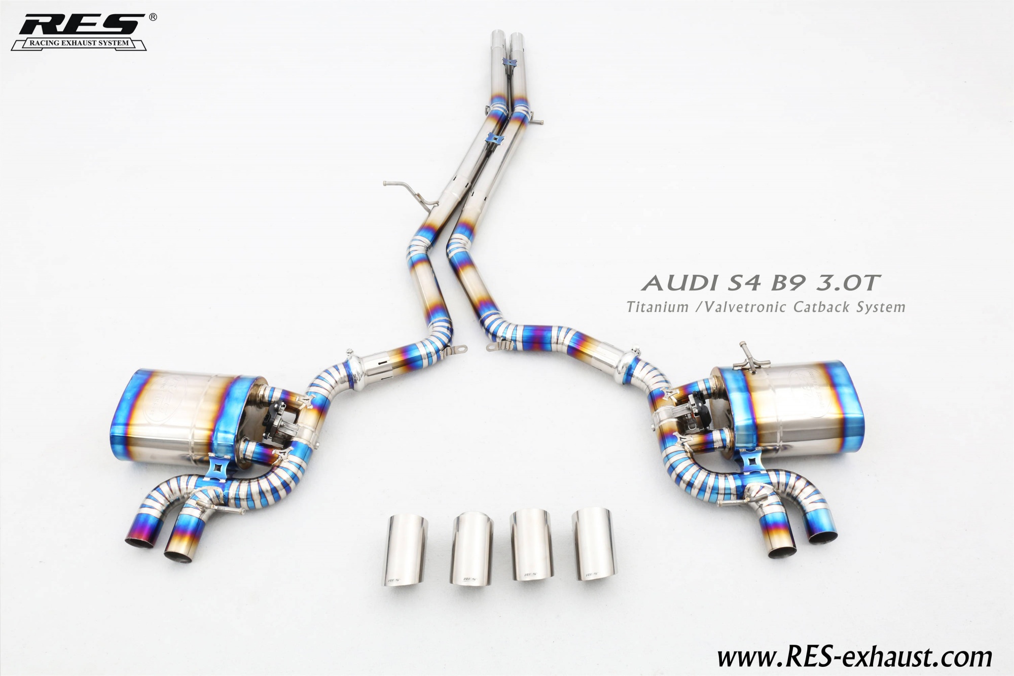 AUDI S4 B9 3.0T Titanium / Valvetronic Catback System