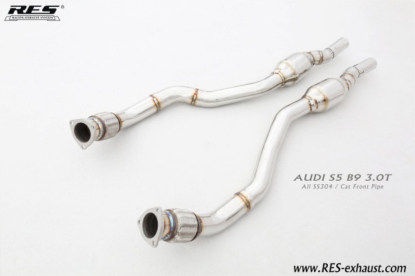 AUDI S5 B9 3.0T AII SS304 / Cat Front Pipe