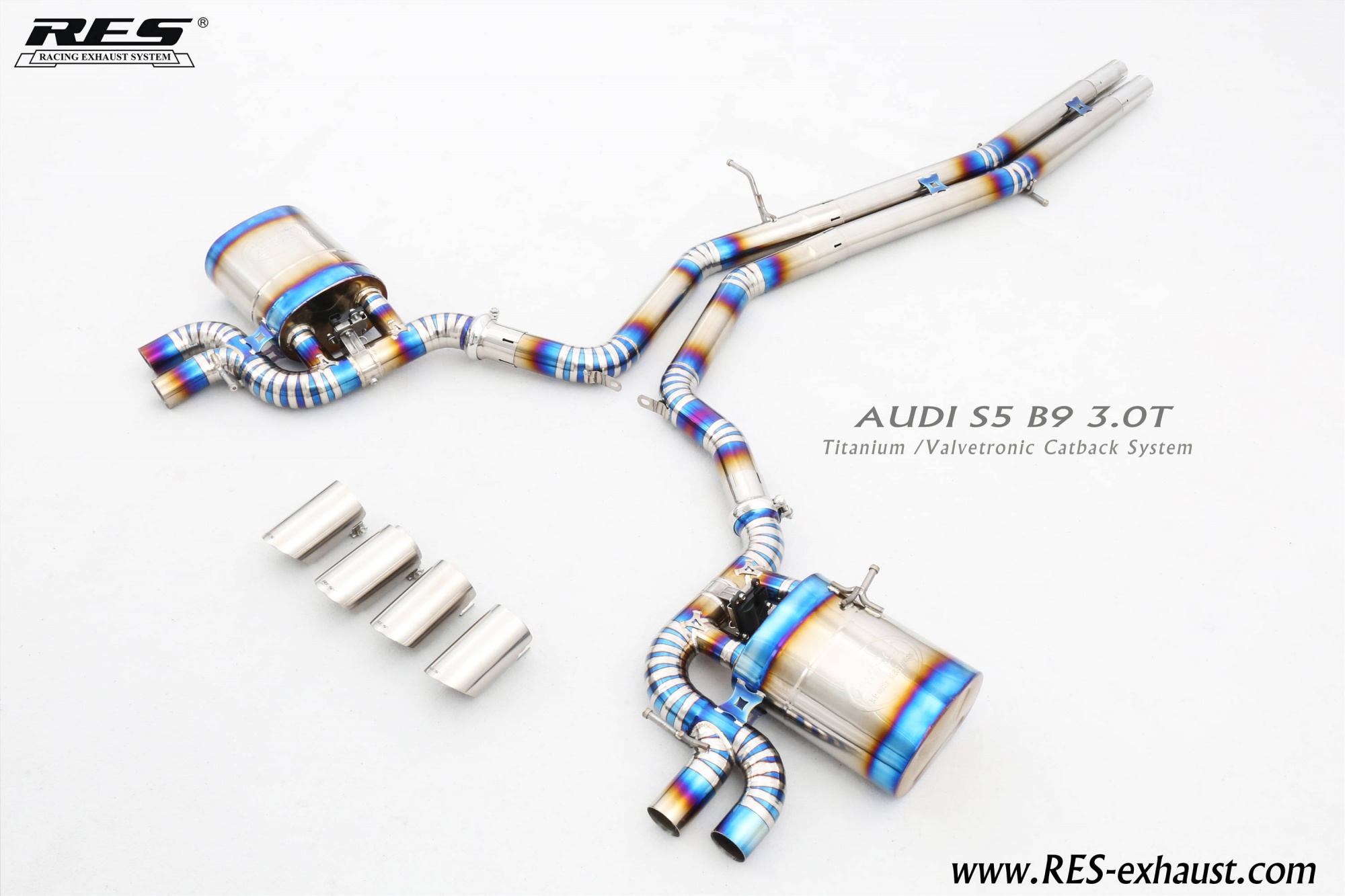 AUDI S5 B9 3.0T Titanium /Valvetronic Catback System