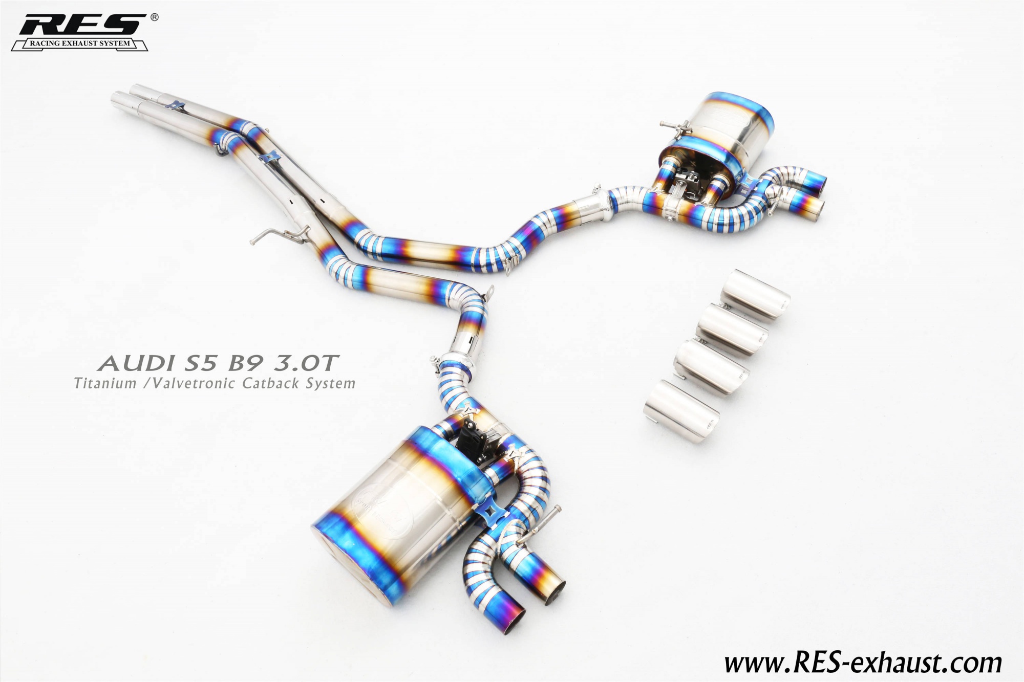AUDI S5 B9 3.0T Titanium /Valvetronic Catback System