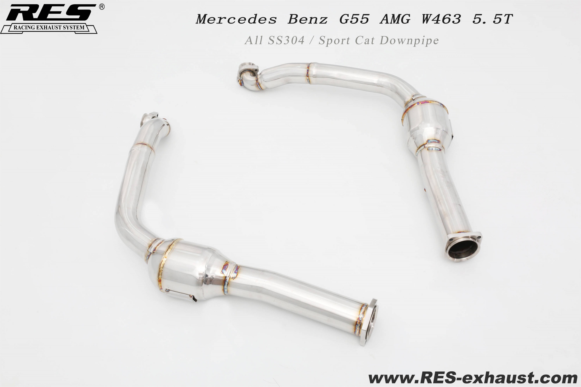 Mercedes-Benz W463 AlI SS304 / Sport Cat Downpipe