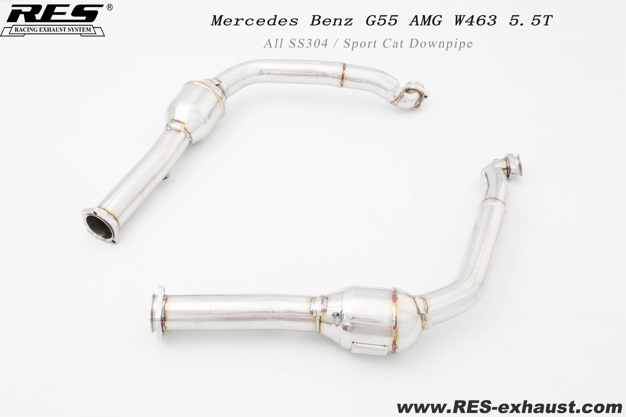 Mercedes-Benz W463 AlI SS304 / Sport Cat Downpipe