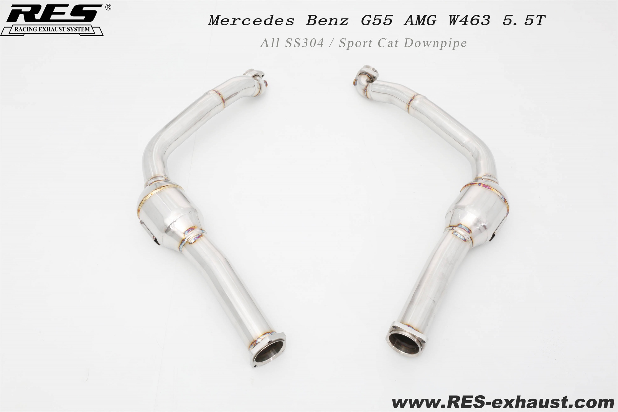 Mercedes-Benz W463 AlI SS304 / Sport Cat Downpipe
