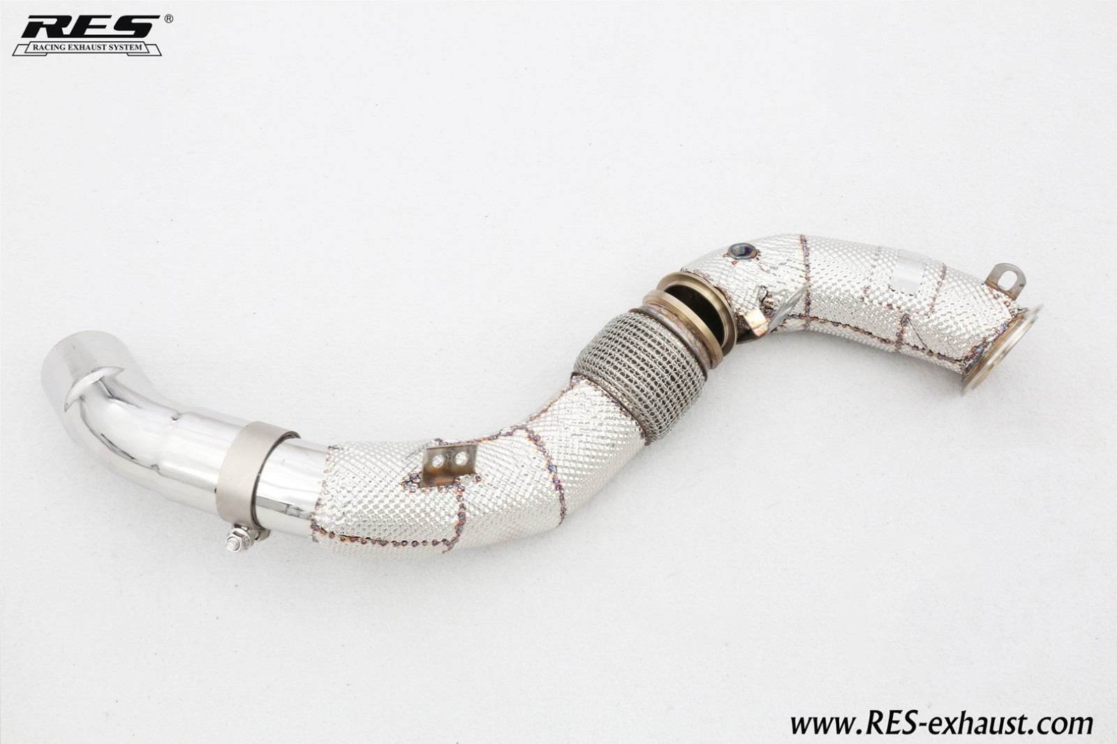 BMW M5 F90 All SS304 / Catless Downpipe With Heat Shield