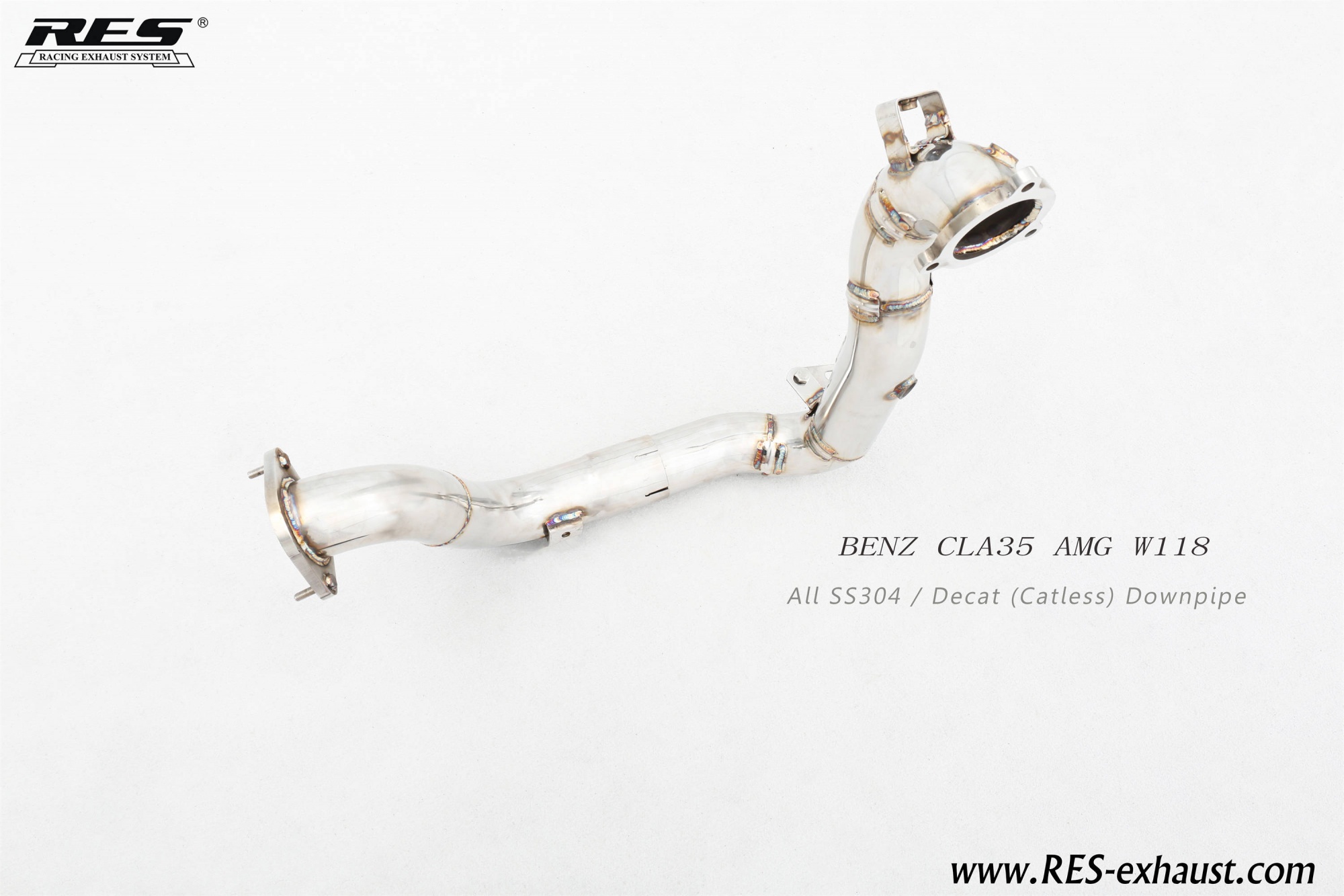 Mercedes Benz CLA35 AMG W118 All SS304 / Decat （Catless） Downpipe