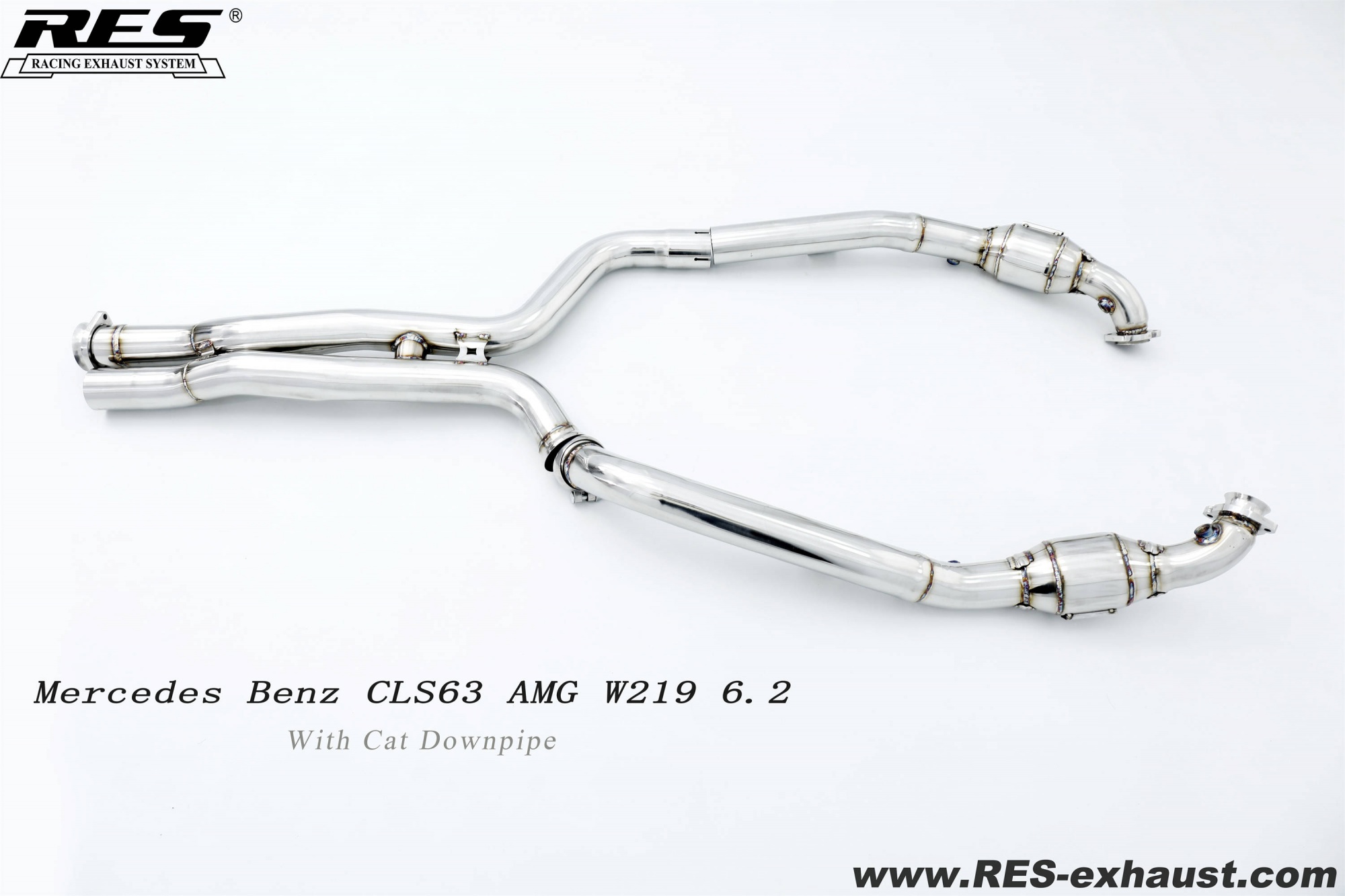 Mercedes Benz CLS63 AMG W219 SS304 / With Cat Downpipe