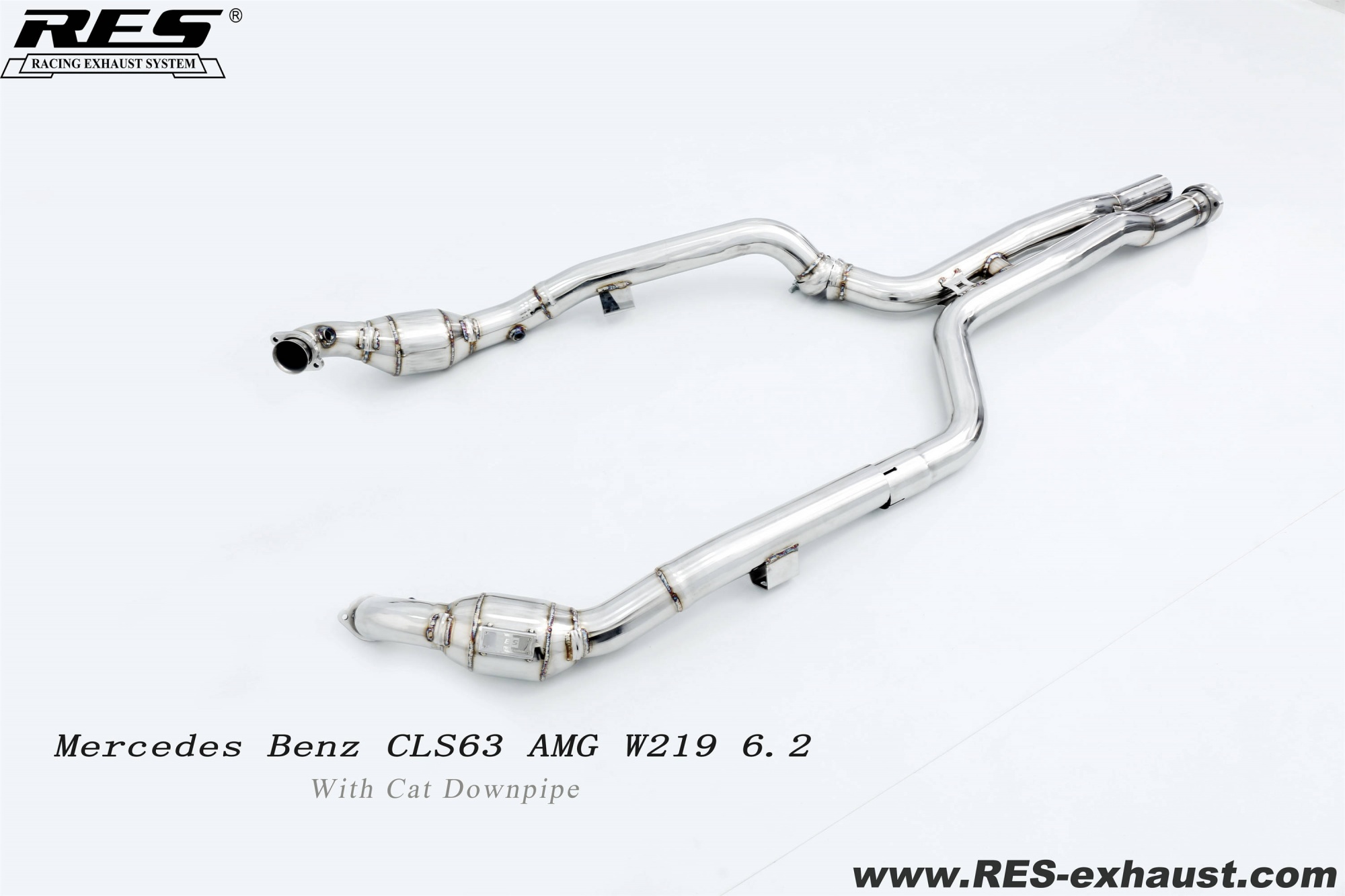 Mercedes Benz CLS63 AMG W219 SS304 / With Cat Downpipe