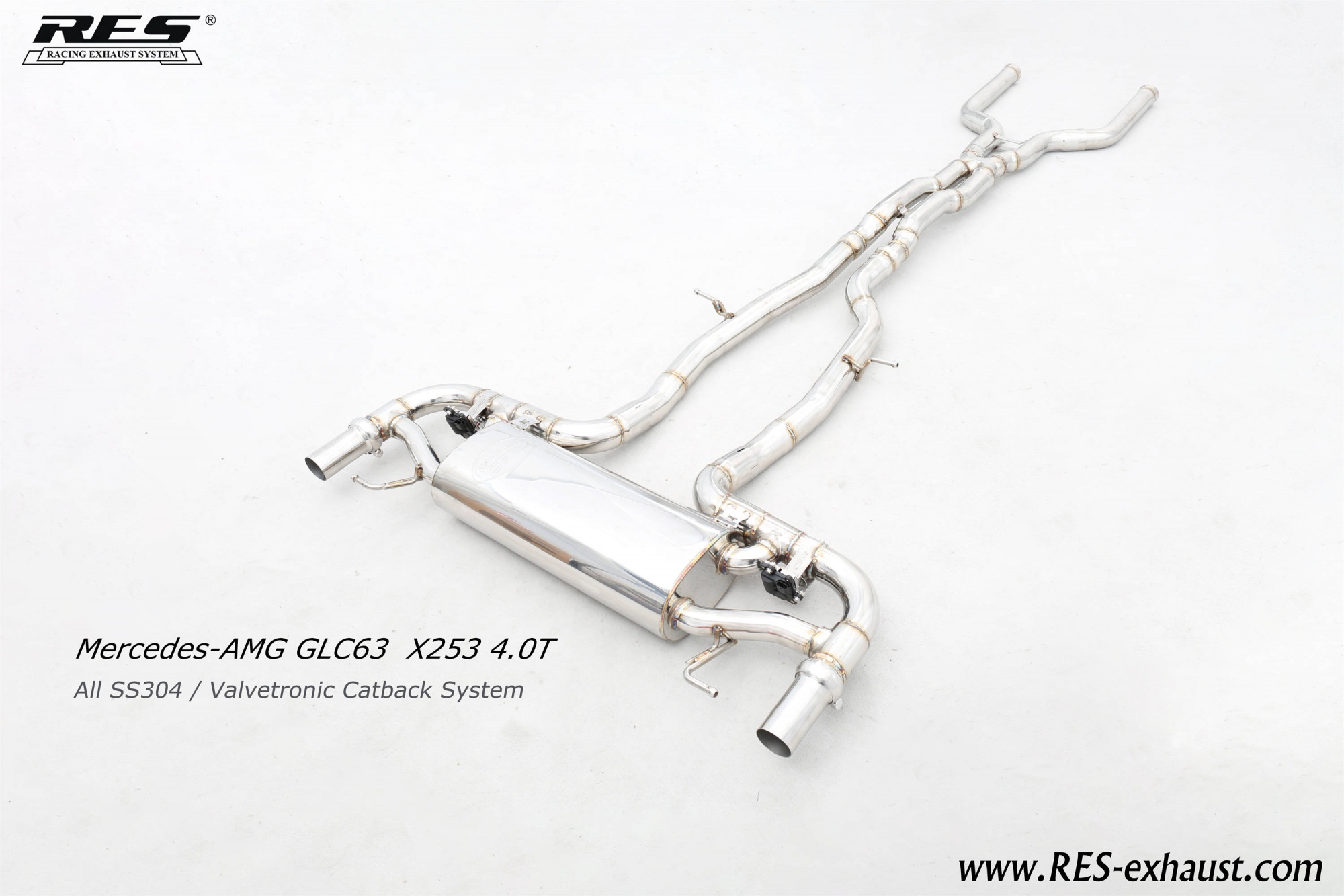 Mercedes-Benz GLC63 X253 AMG AII SS304 / Valvetronic Catback System