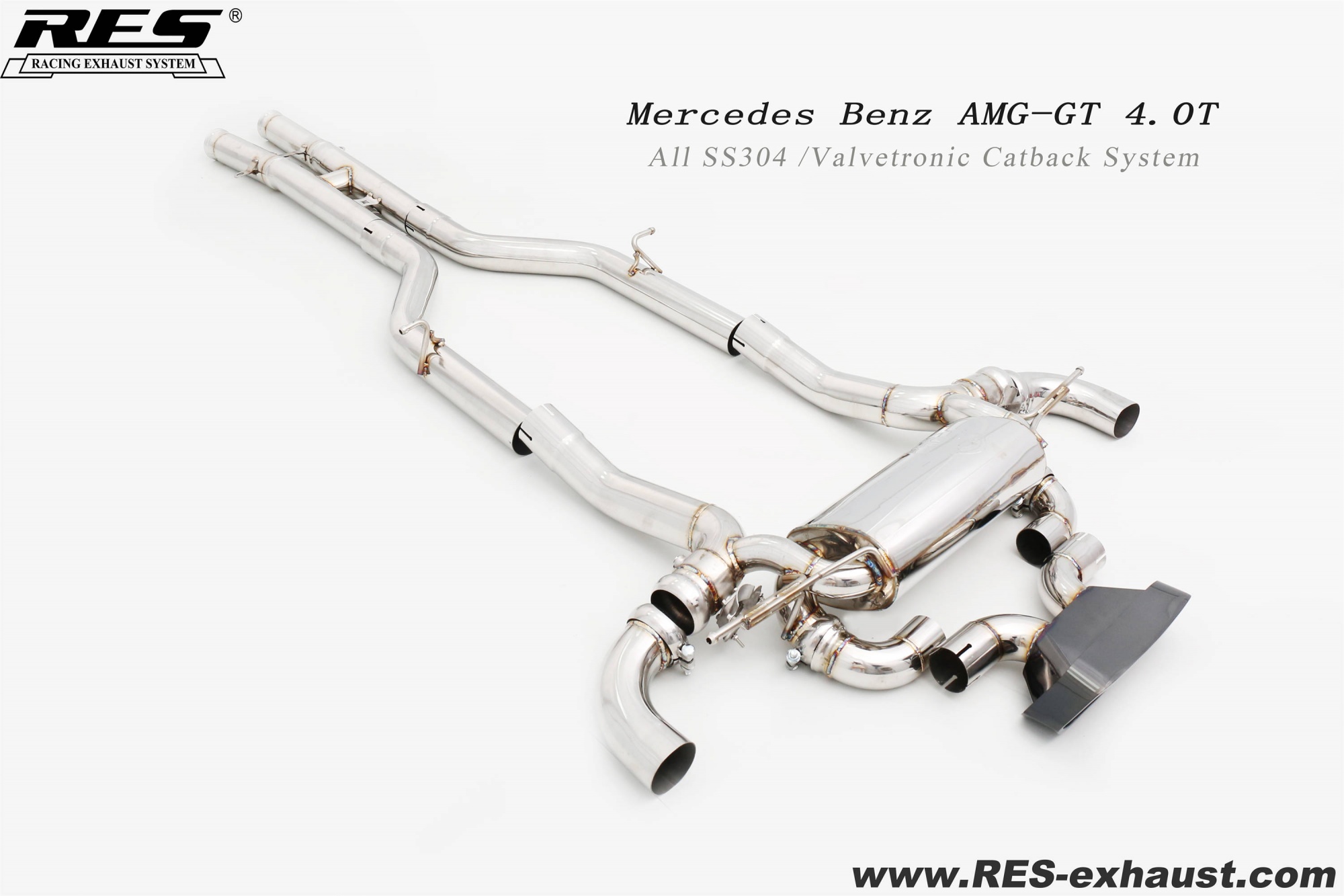 Mercedes-Benz AMG-GT 4.0T All SS304 /Valvetronic Catback System