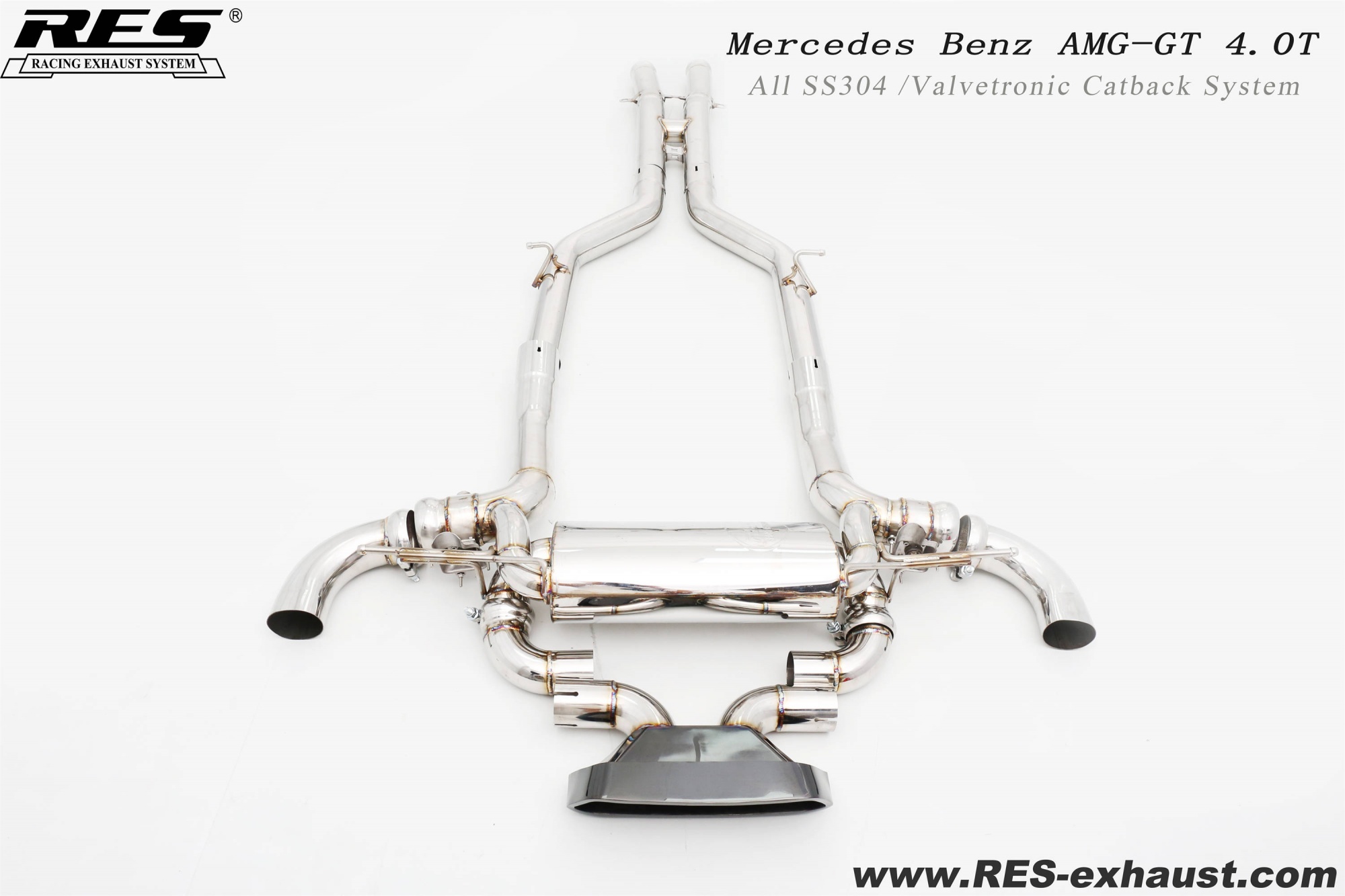 Mercedes-Benz AMG-GT 4.0T All SS304 /Valvetronic Catback System