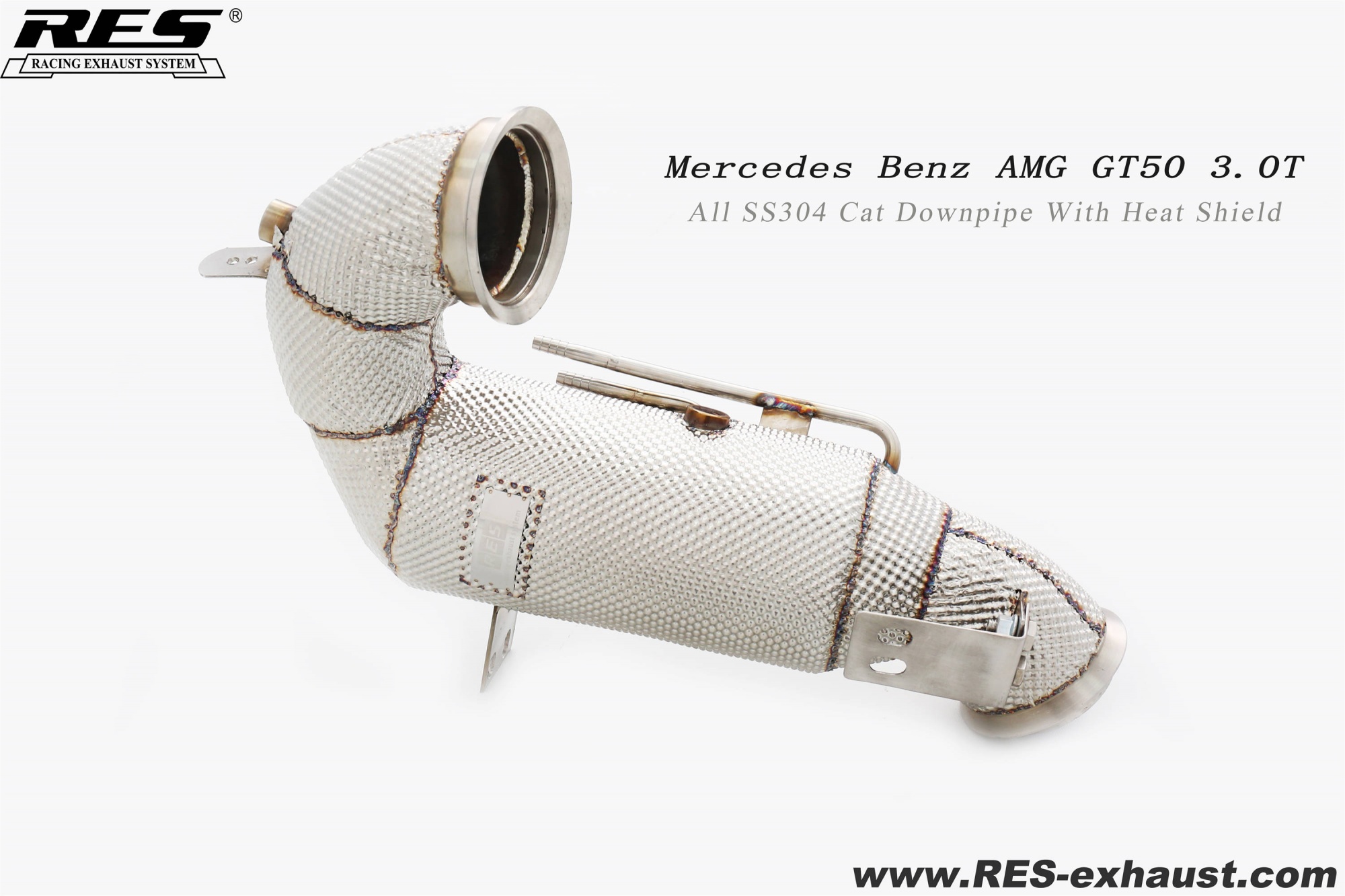 Mercedes-Benz AMG GT50 All SS304 / Cat Downpipe With Heat Shield