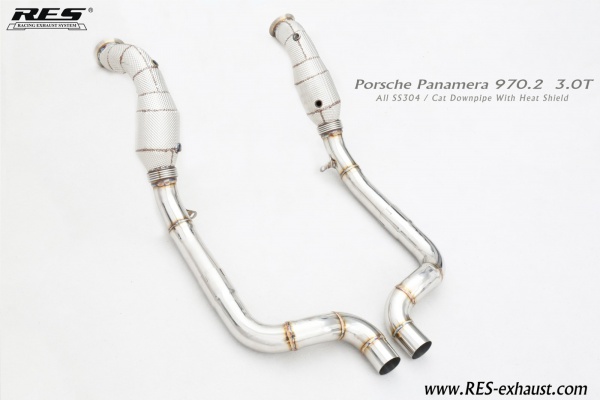 Porsche Panamera 970.2 All SS304 / Cat Downpipe With Heat Shield