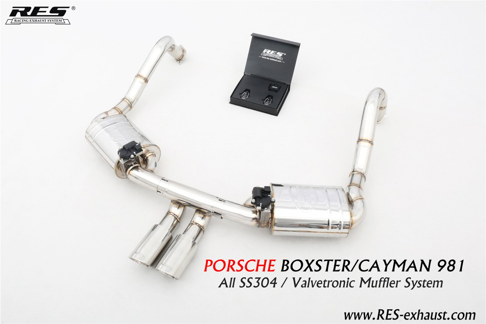 Porsche Cayman 981 All SS304 / Valvetronic Muffler System