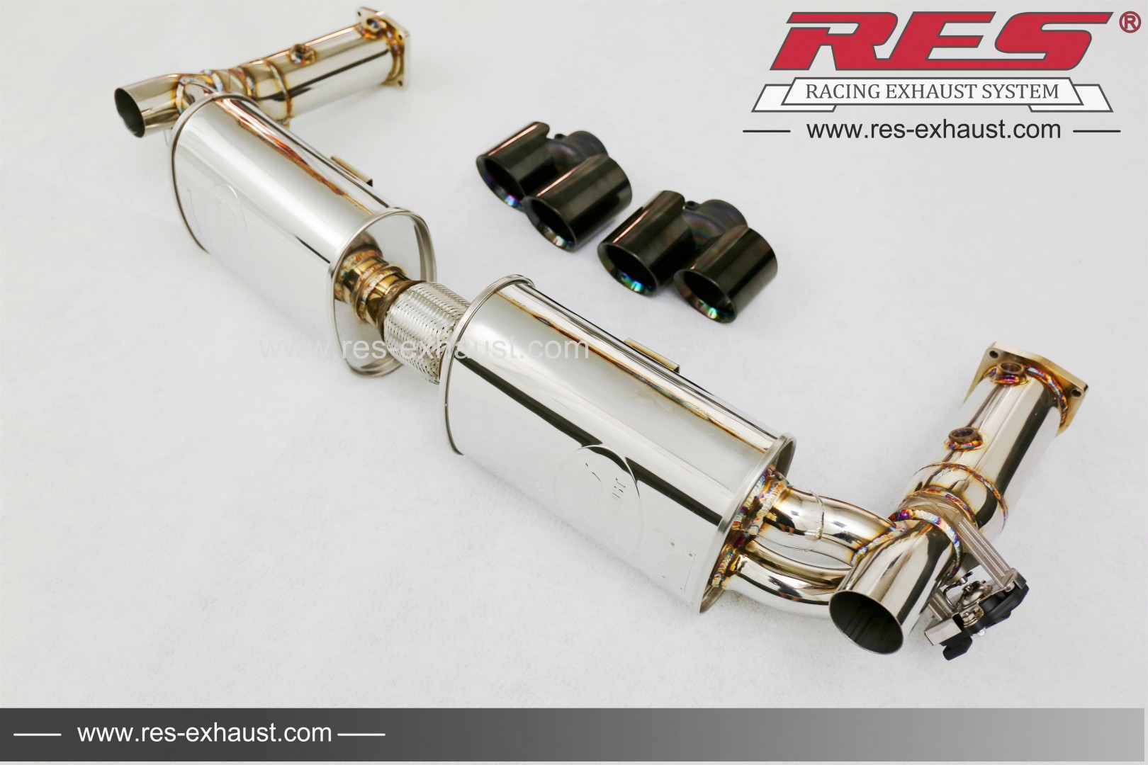 Porsche 997.1 Turbo All SS304 / Valvetronic Muffler System