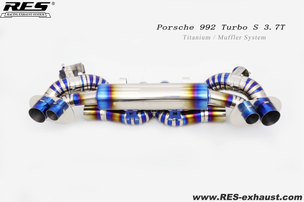 Porsche 992 Turbo S 3.7T Titanium / Muffler System