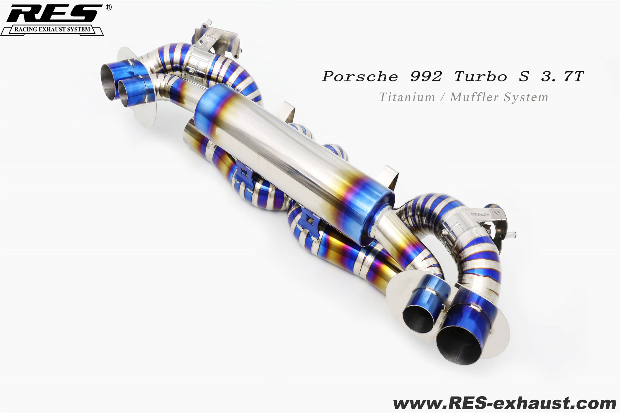 Porsche 992 Turbo S 3.7T Titanium / Muffler System