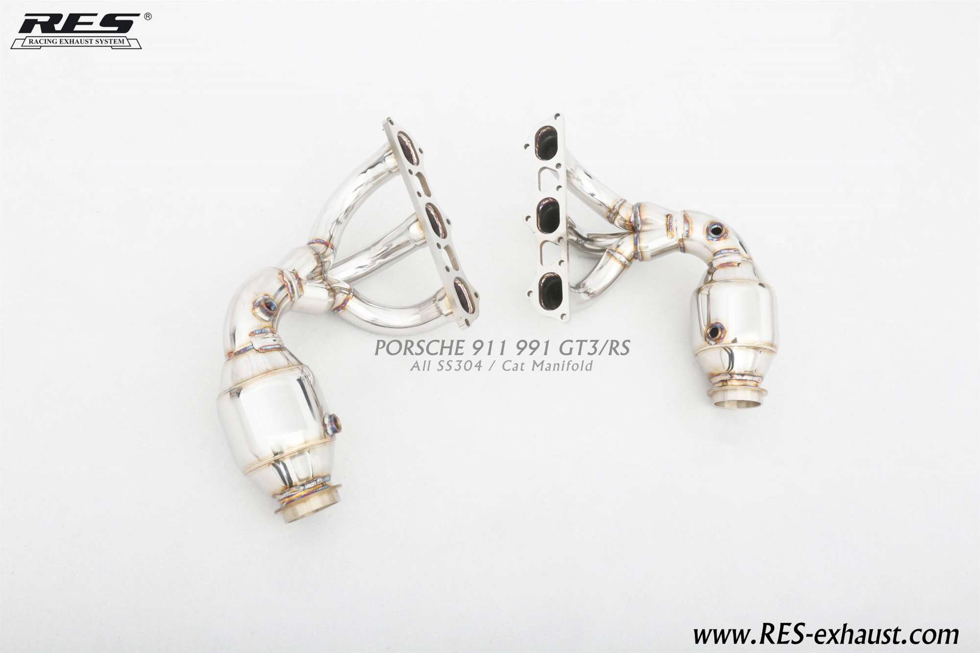 Porsche 991 GT3 AII SS304 / Cat Manifold