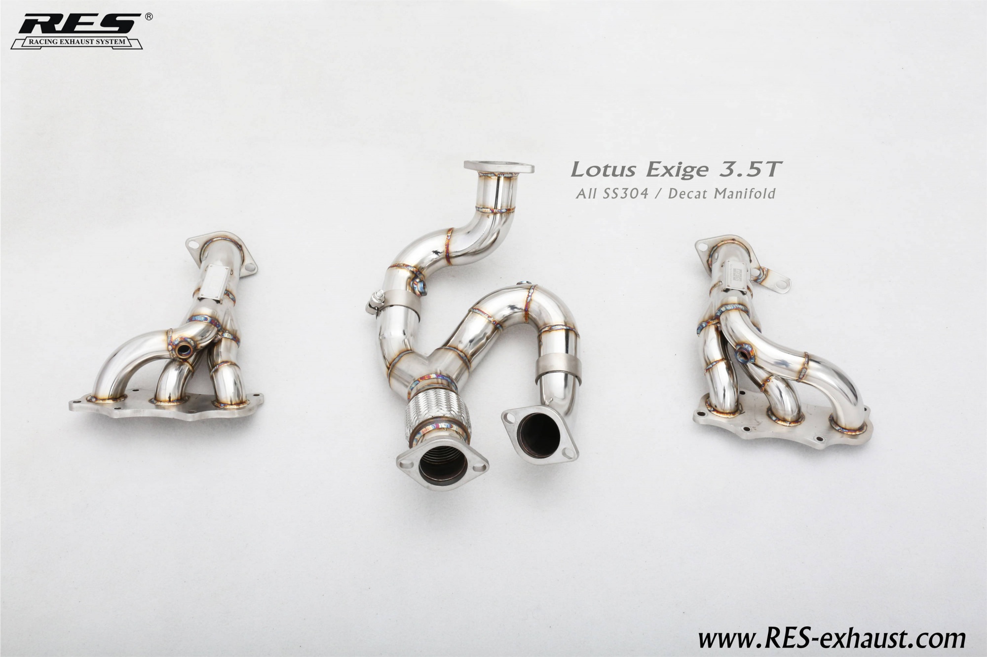 Lotus Exige 3.5T AII SS304 / Decat Manifold