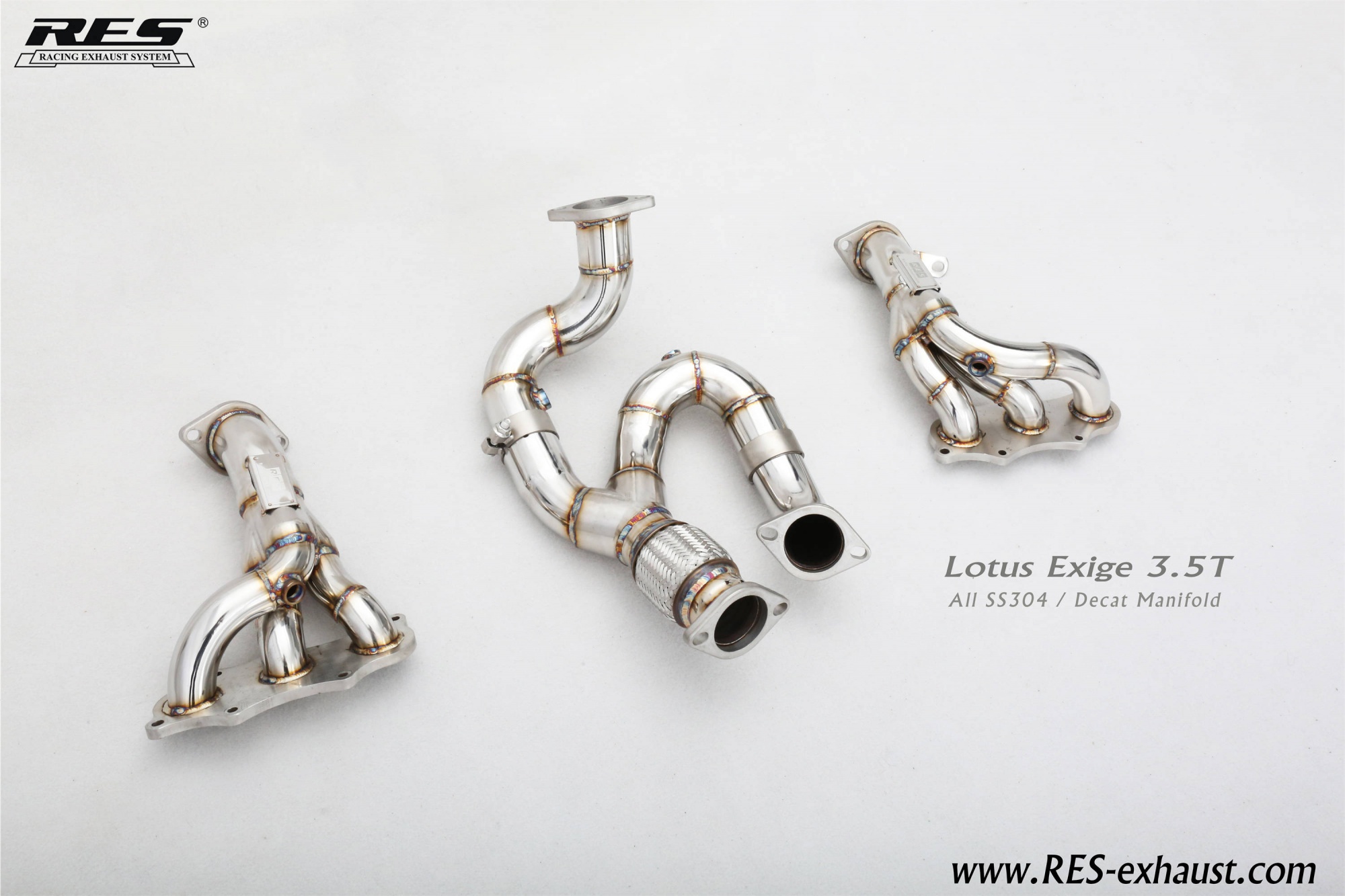 Lotus Exige 3.5T AII SS304 / Decat Manifold