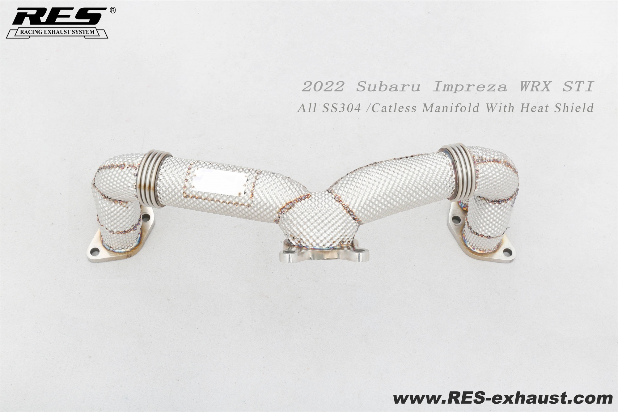 Subaru Impreza WRX STI 2022 AlI SS304 / Catless Manifold With Heat Shield
