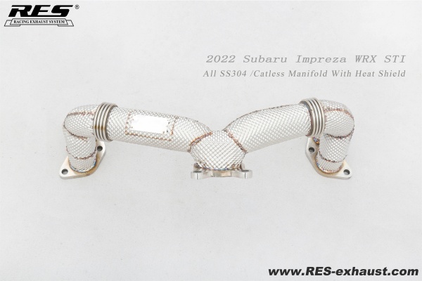 Subaru Impreza WRX STI 2022 AlI SS304 / Catless Manifold With Heat Shield
