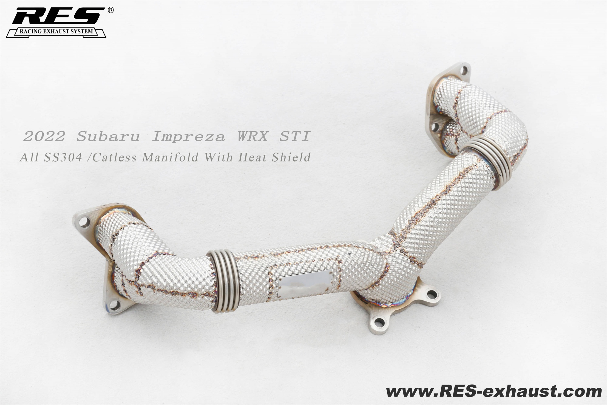 Subaru Impreza WRX STI 2022 AlI SS304 / Catless Manifold With Heat Shield