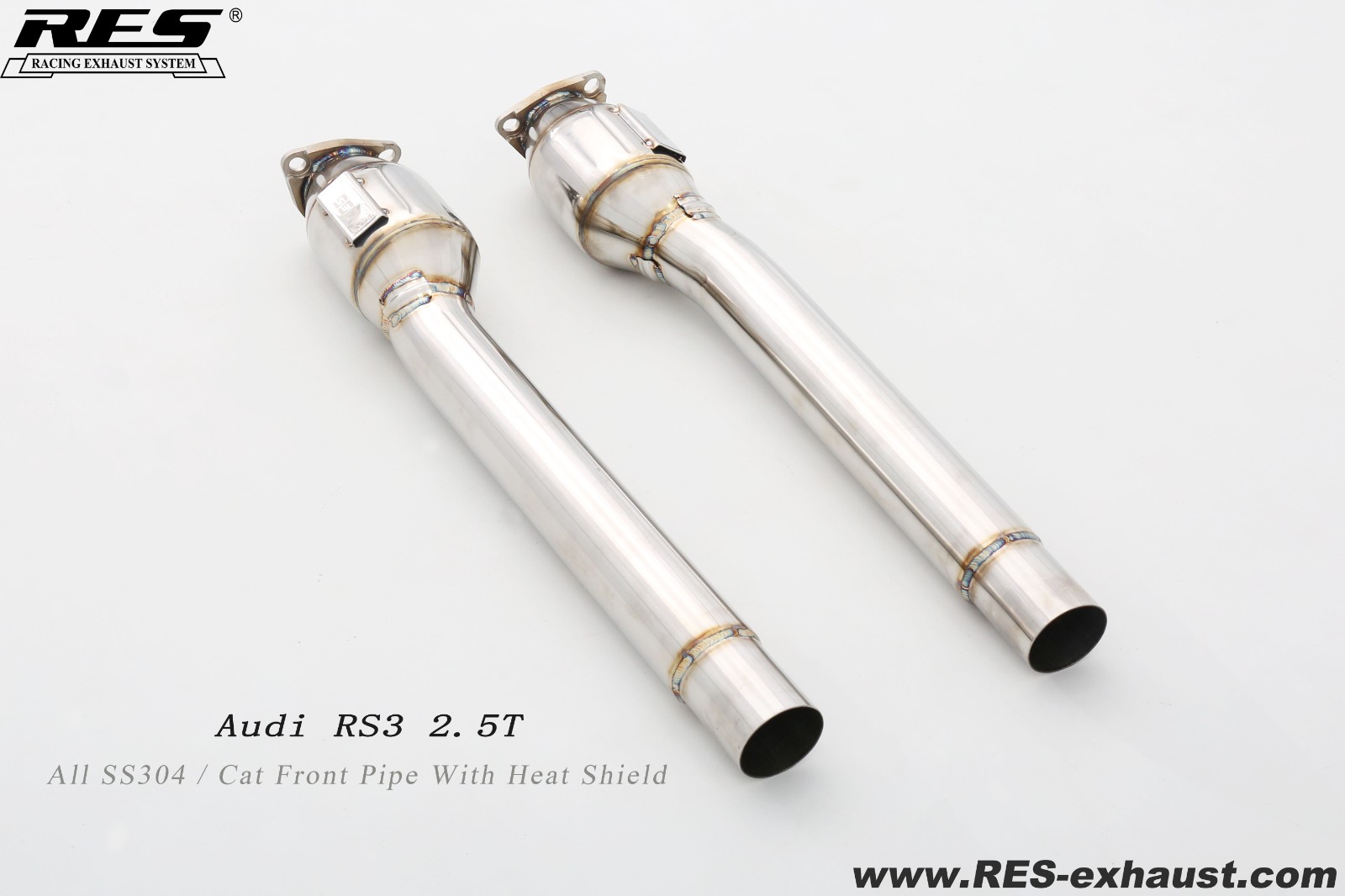 AUDI RS3 2.5T All SS304 / Cat Front Pipe