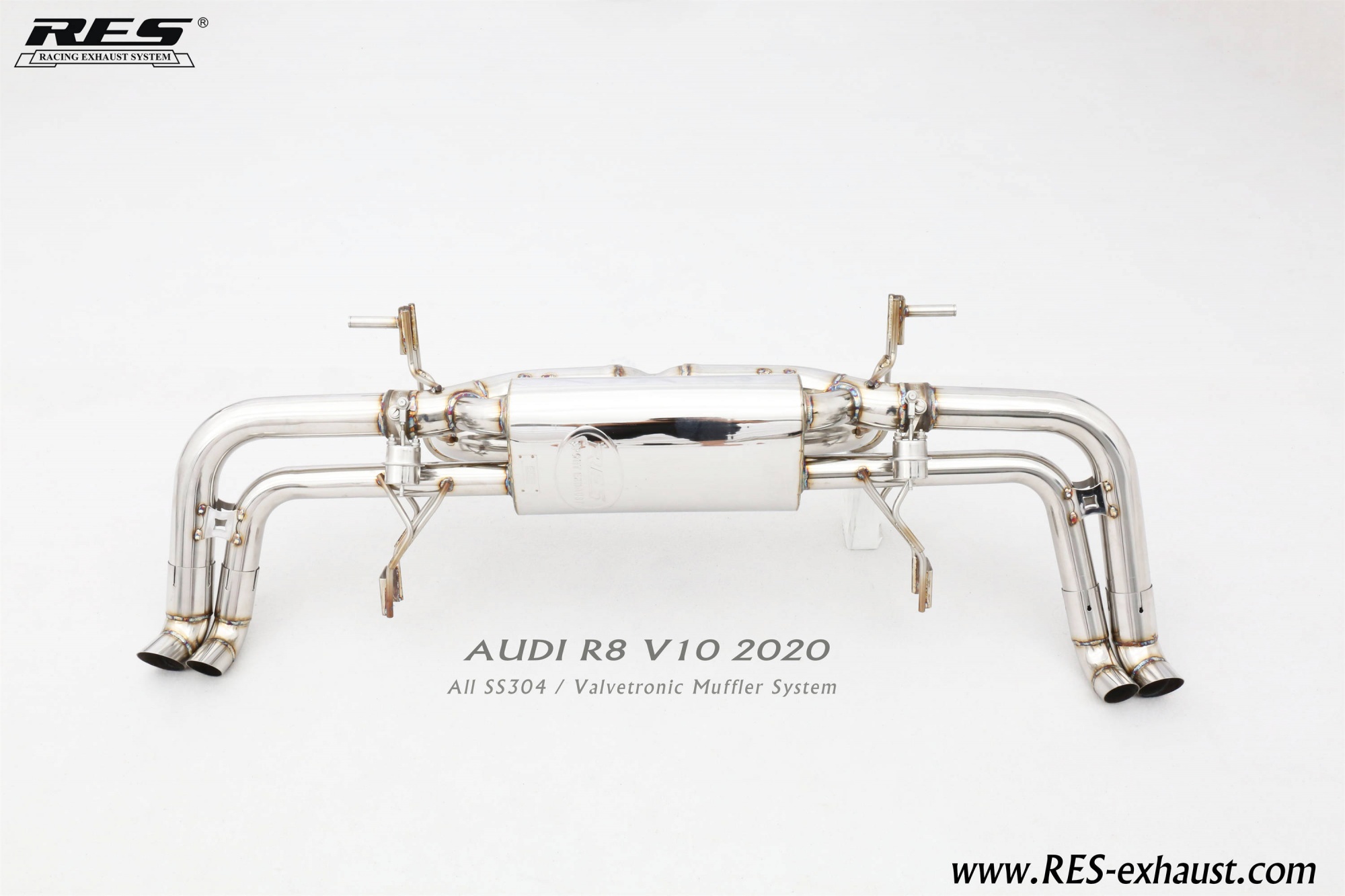 AUDI R8 V10 5.2 2020-2022 All SS304  Valvetronic Muffler System