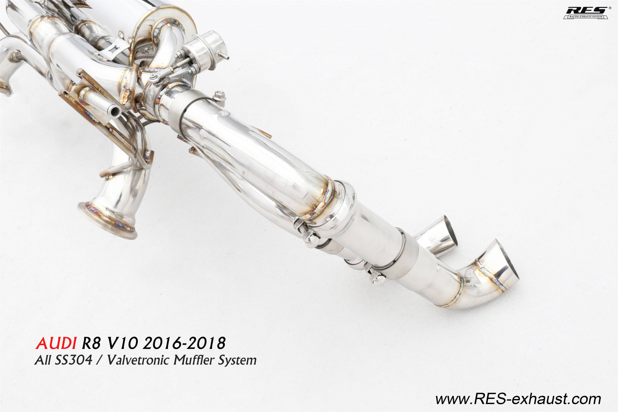 AUDI R8 V10 2016-2018 AII SS304 / Valvetronic Muffler System
