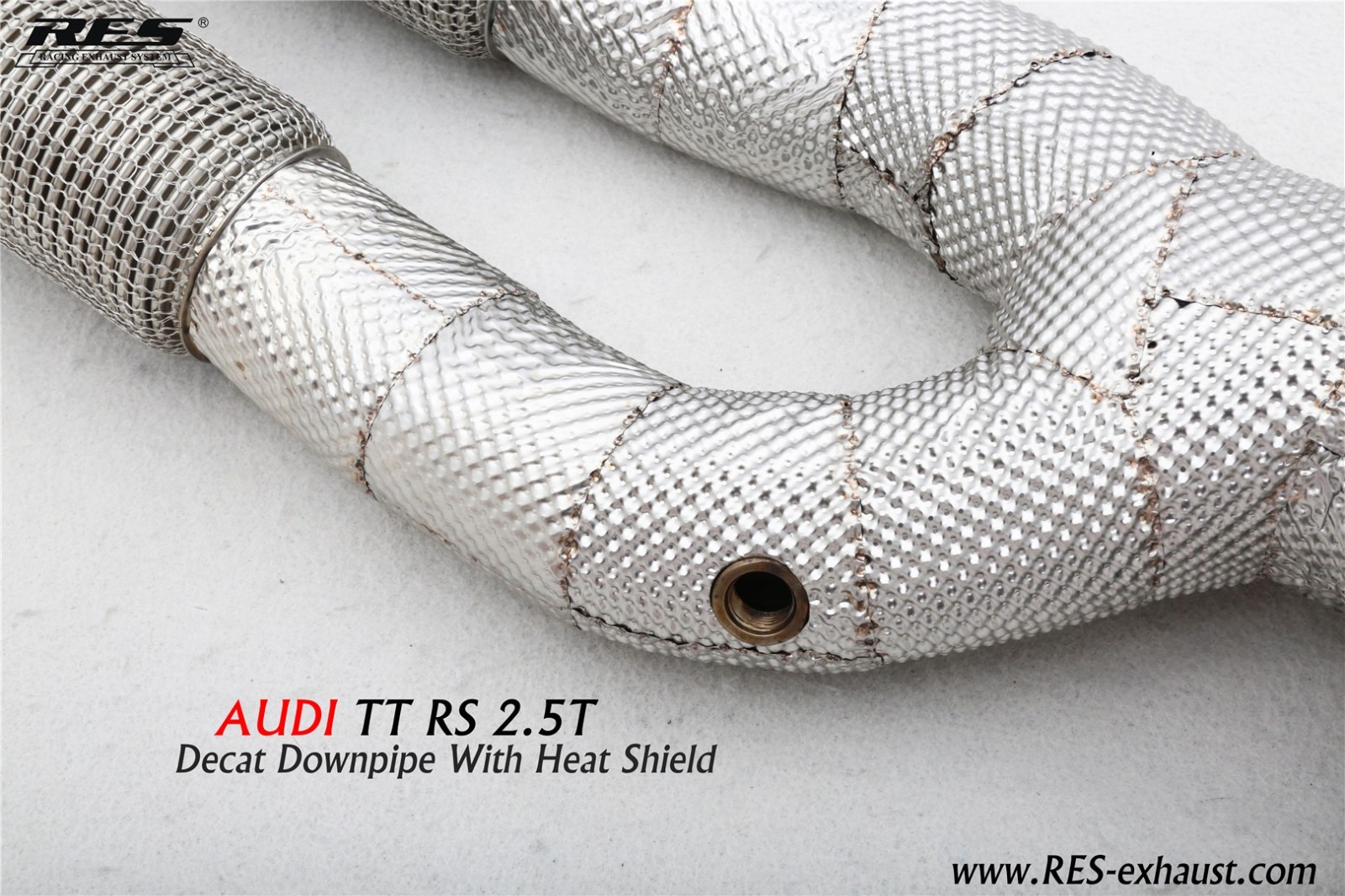 All SS304 / Decat Downpipe With Heat Shield
