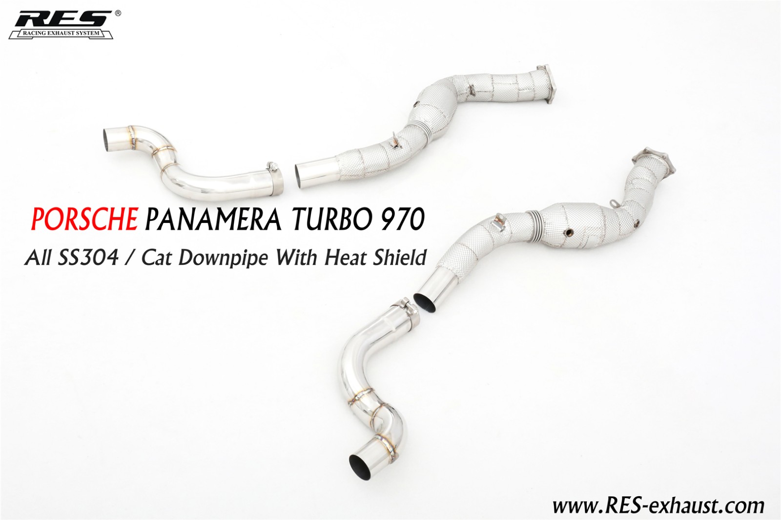 Porsche Panamera 970.1 All SS304 / Cat Downpipe With Heat Shield
