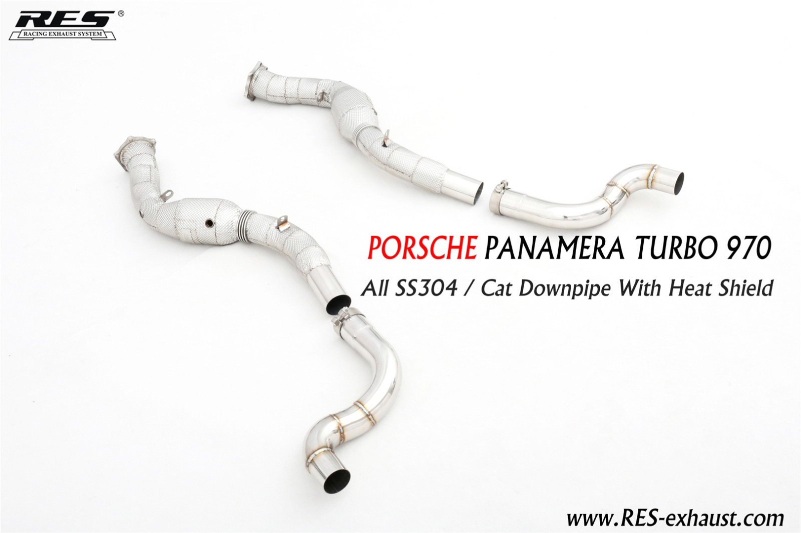 Porsche Panamera 970.1 All SS304 / Cat Downpipe With Heat Shield