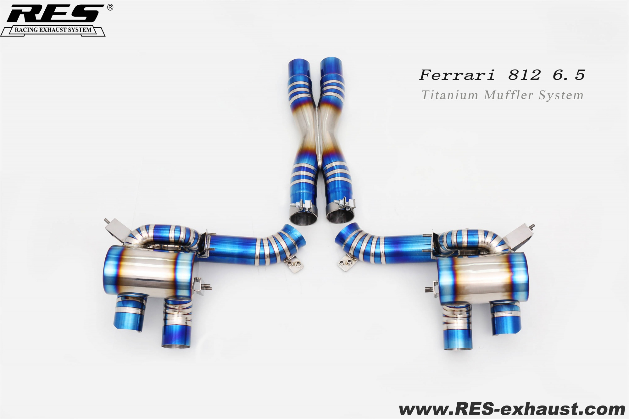 Ferrari 812 6.5 Titanium Muffler System