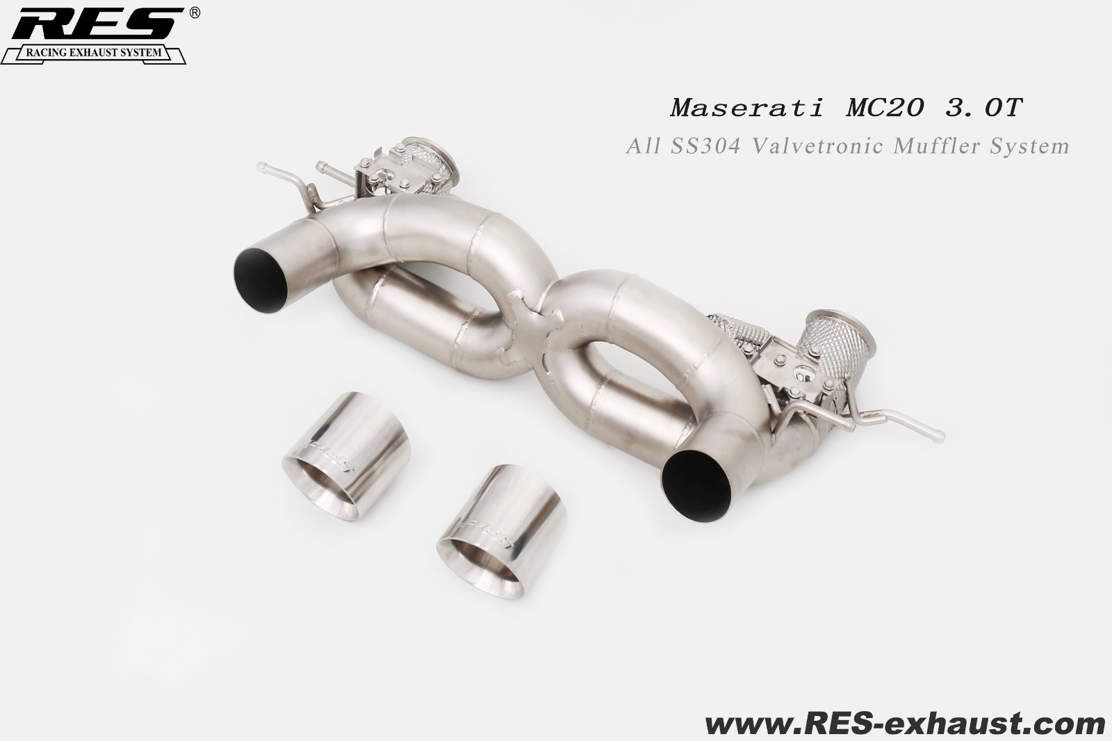 Maserati MC20 3.0T All SS304 Valvetronic Muffler System