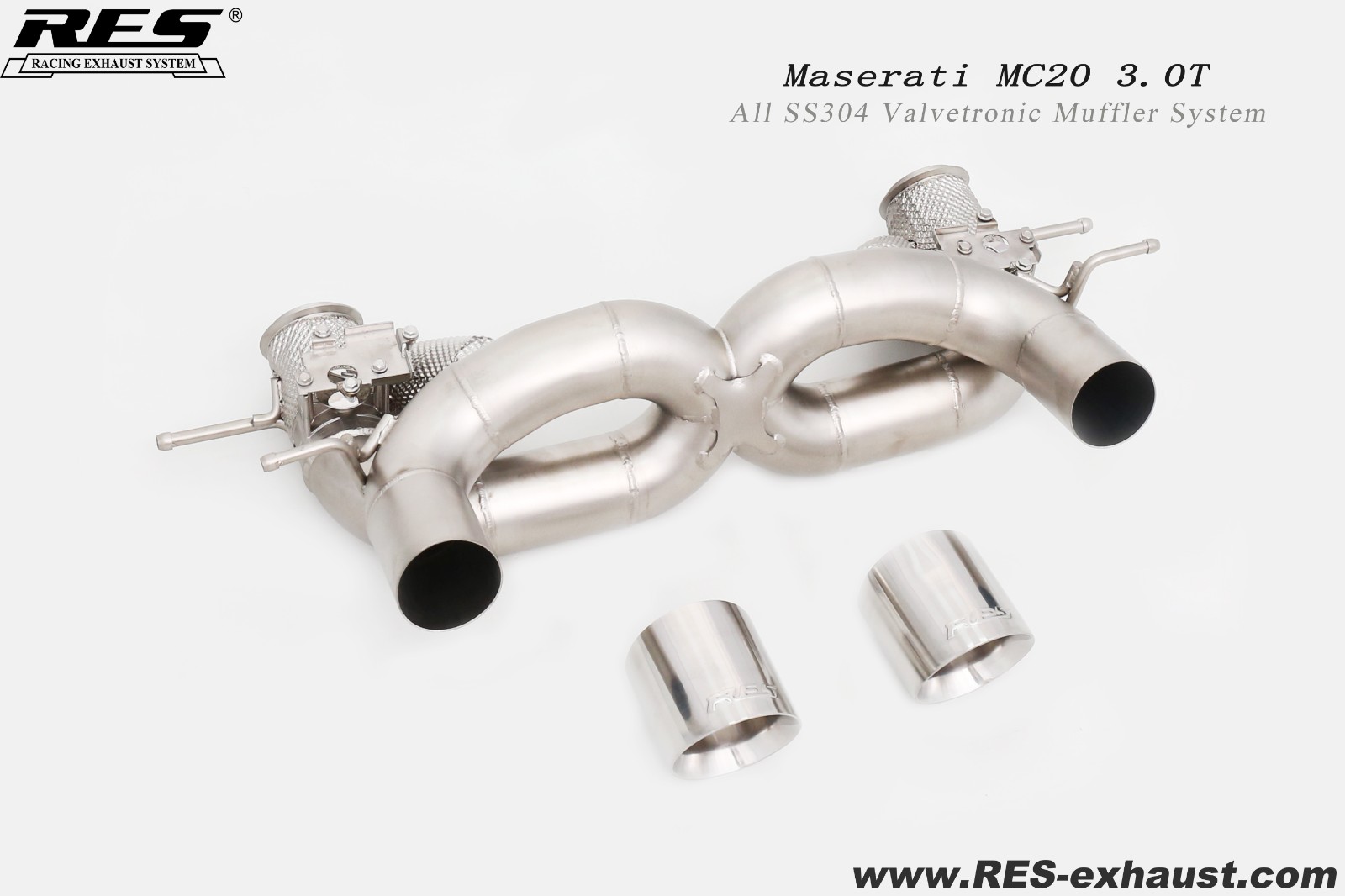 Maserati MC20 3.0T All SS304 Valvetronic Muffler System