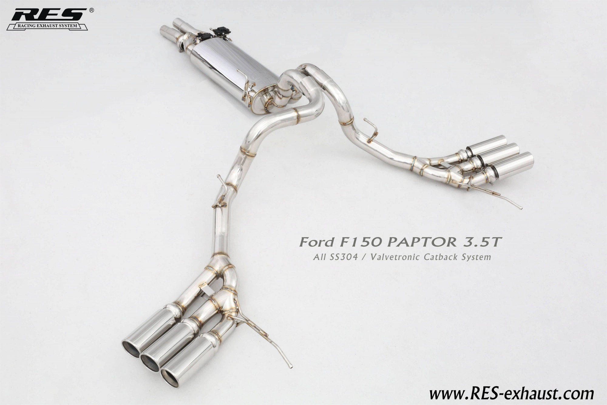 Ford F150 PAPTOR 3.5T AII SS304 / Valvetronic Catback System