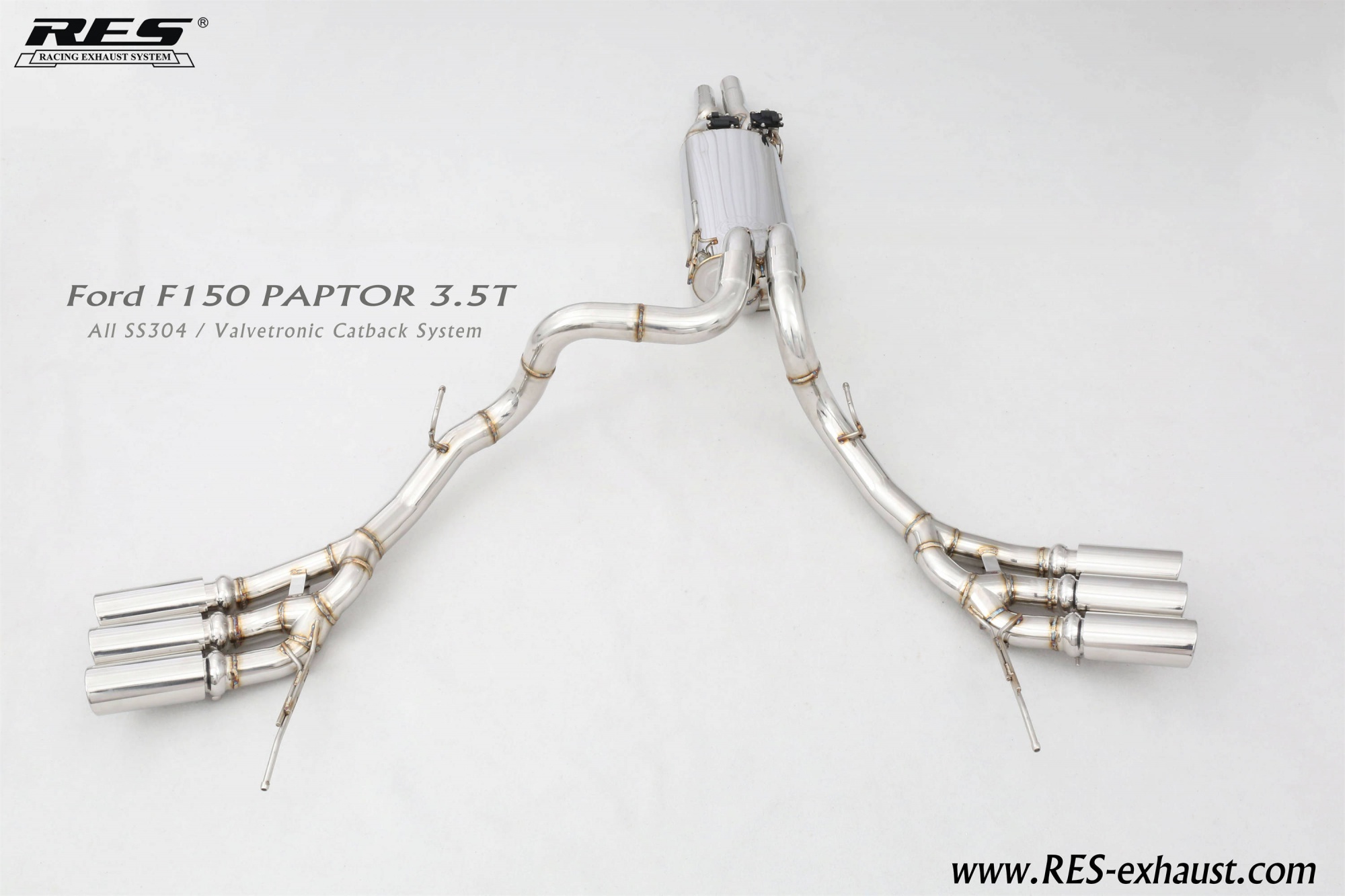 Ford F150 PAPTOR 3.5T AII SS304 / Valvetronic Catback System