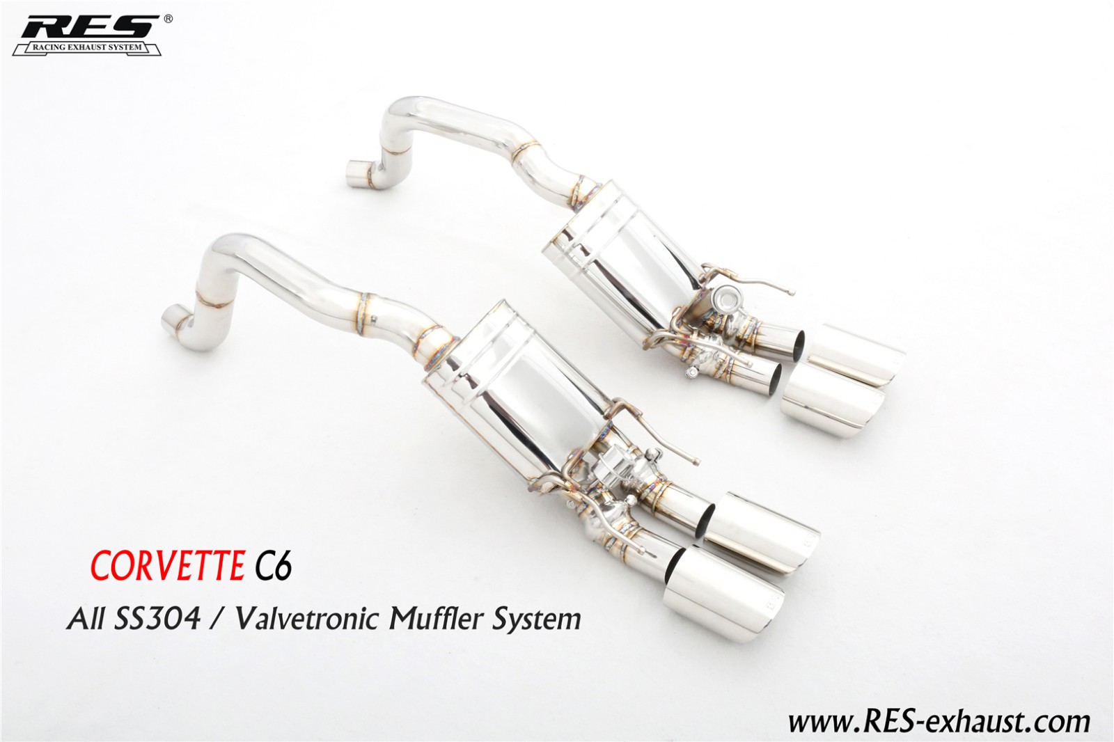 Chevrolet Corvette C6 AII SS304 / Valvetronic Muffler System