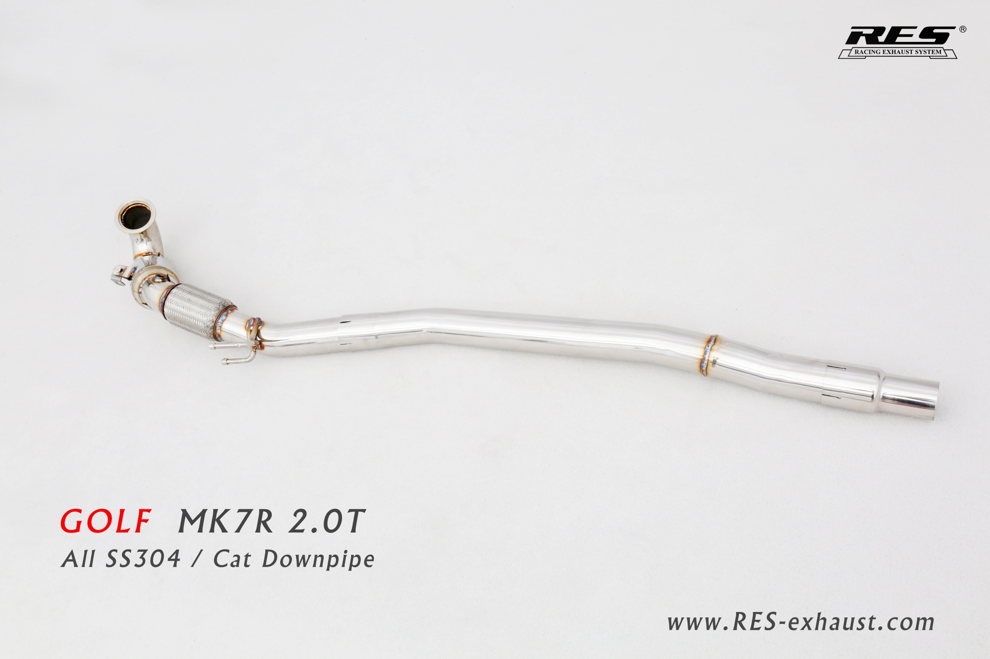 Volkswagen Golf 7R All SS304 / Cat （With Cat） Downpipe