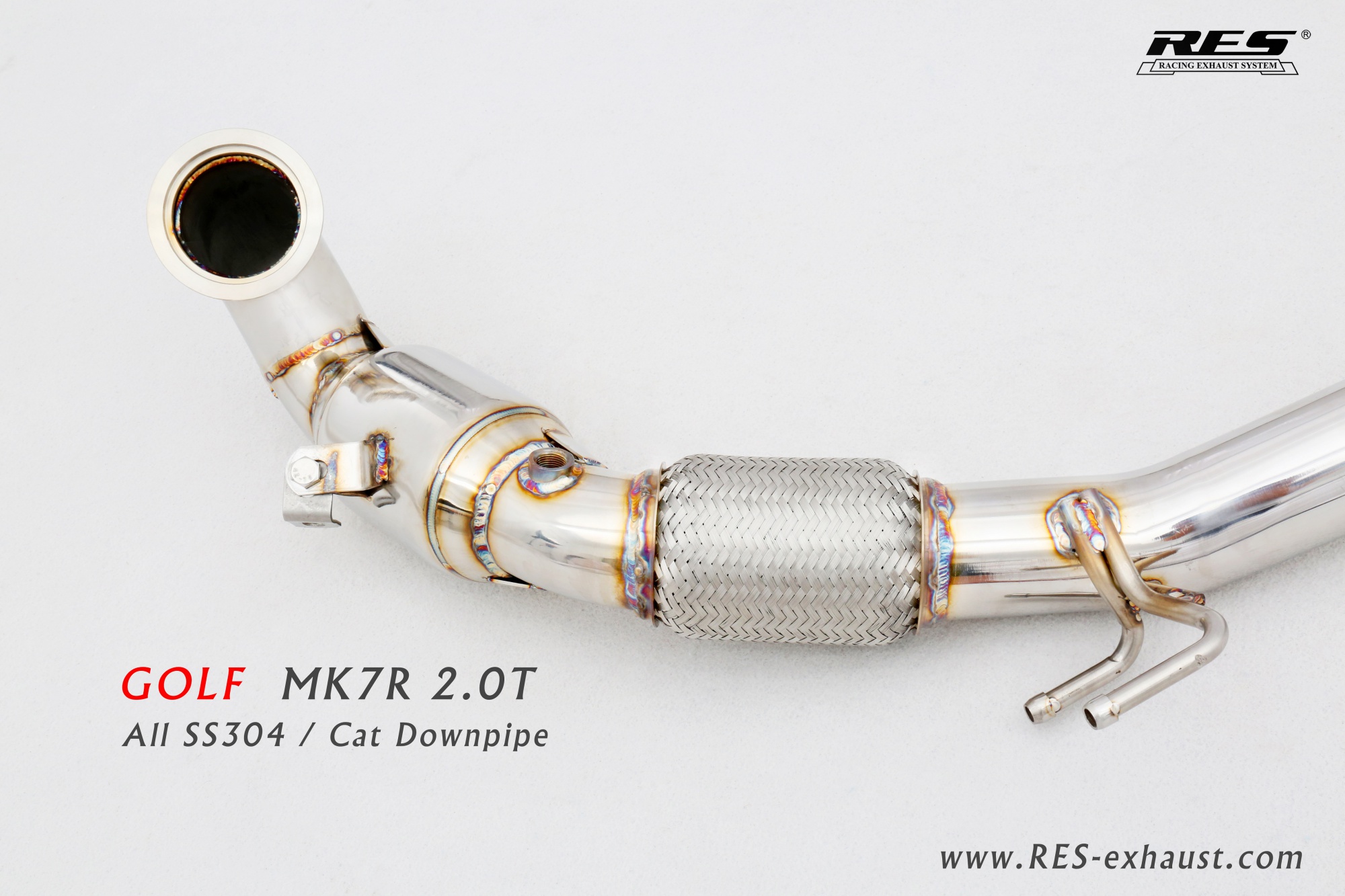 Volkswagen Golf 7R All SS304 / Cat （With Cat） Downpipe