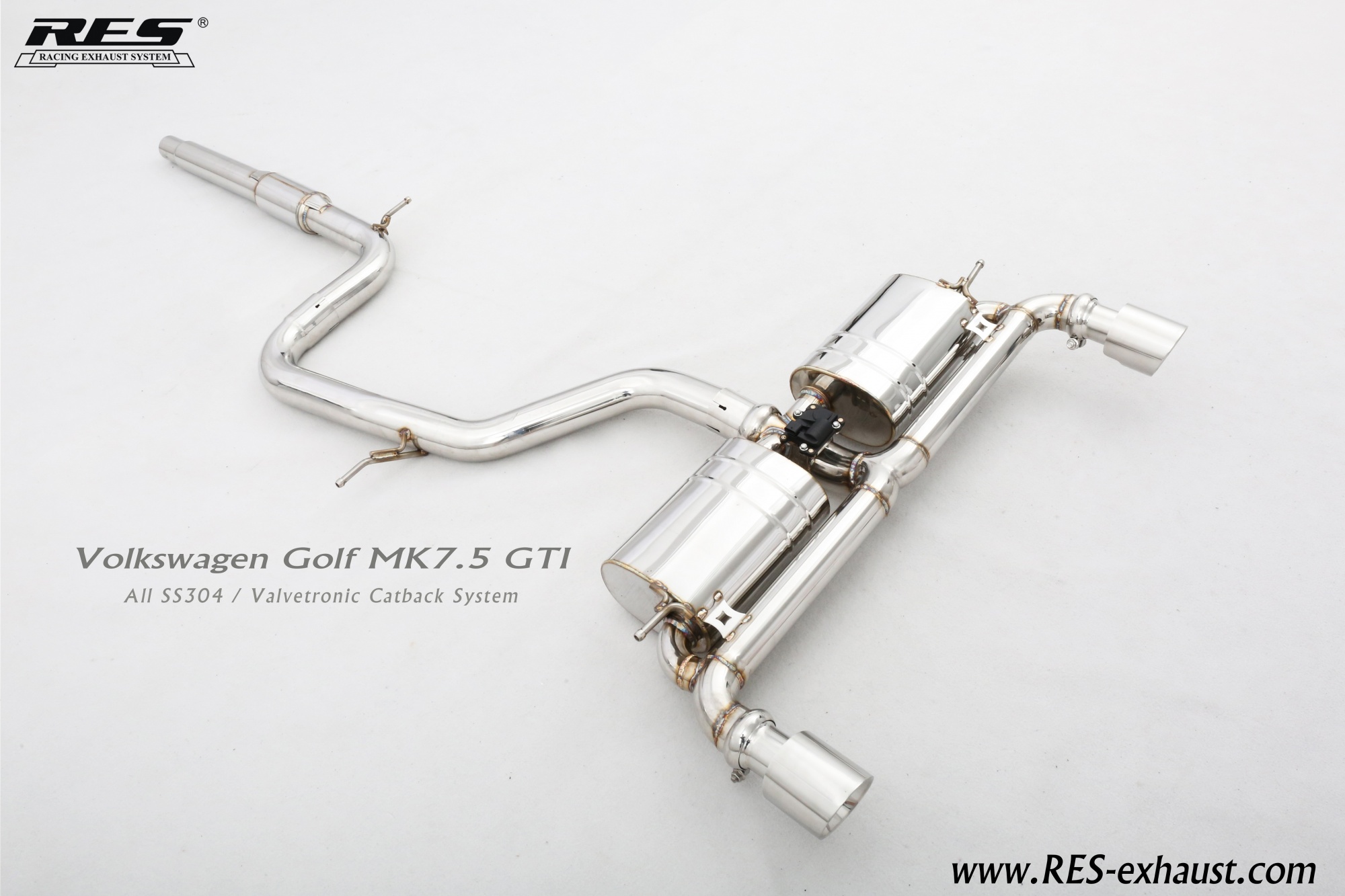 Volkswagen Golf MK7.5 All SS304 / Valvetronic Catback System