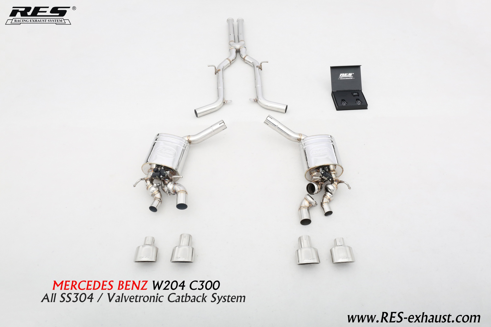 Mercedes-Benz W204 All SS304 / Valvetronic Catback System