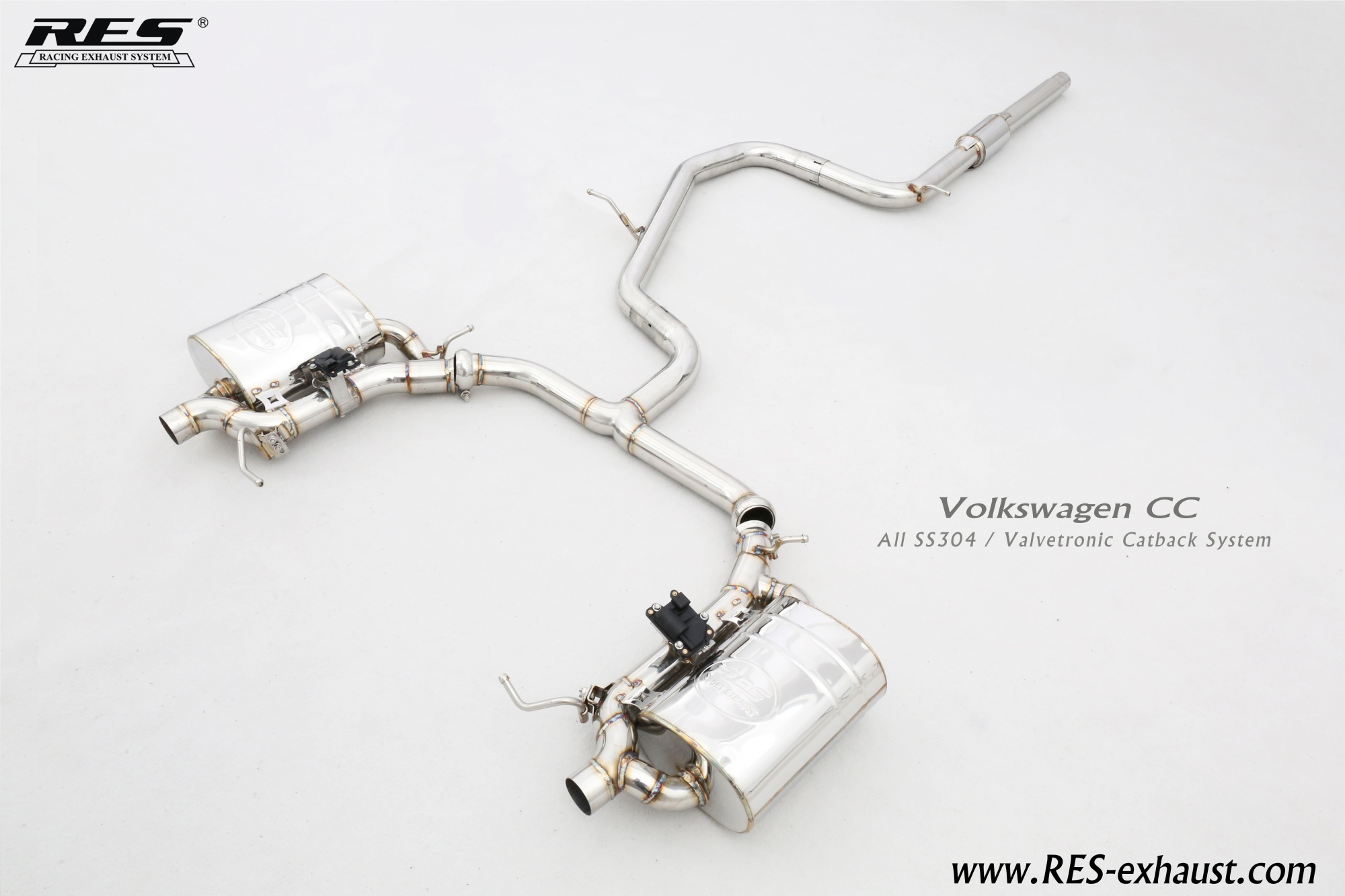 Volkswagen CC  All SS304 / Valvetronic Catback System