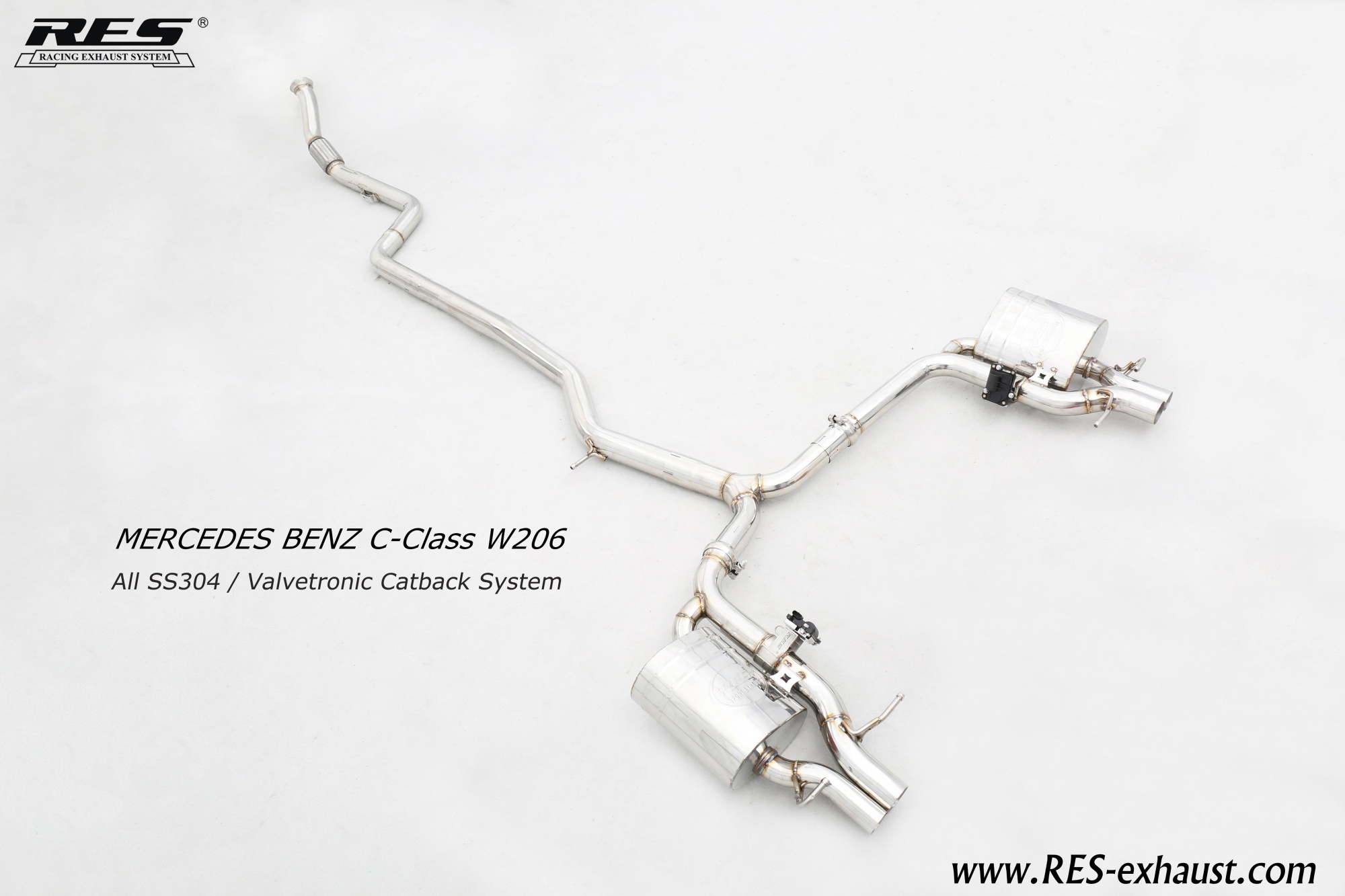 Mercedes-Benz W206 All SS304 / Valvetronic Catback System